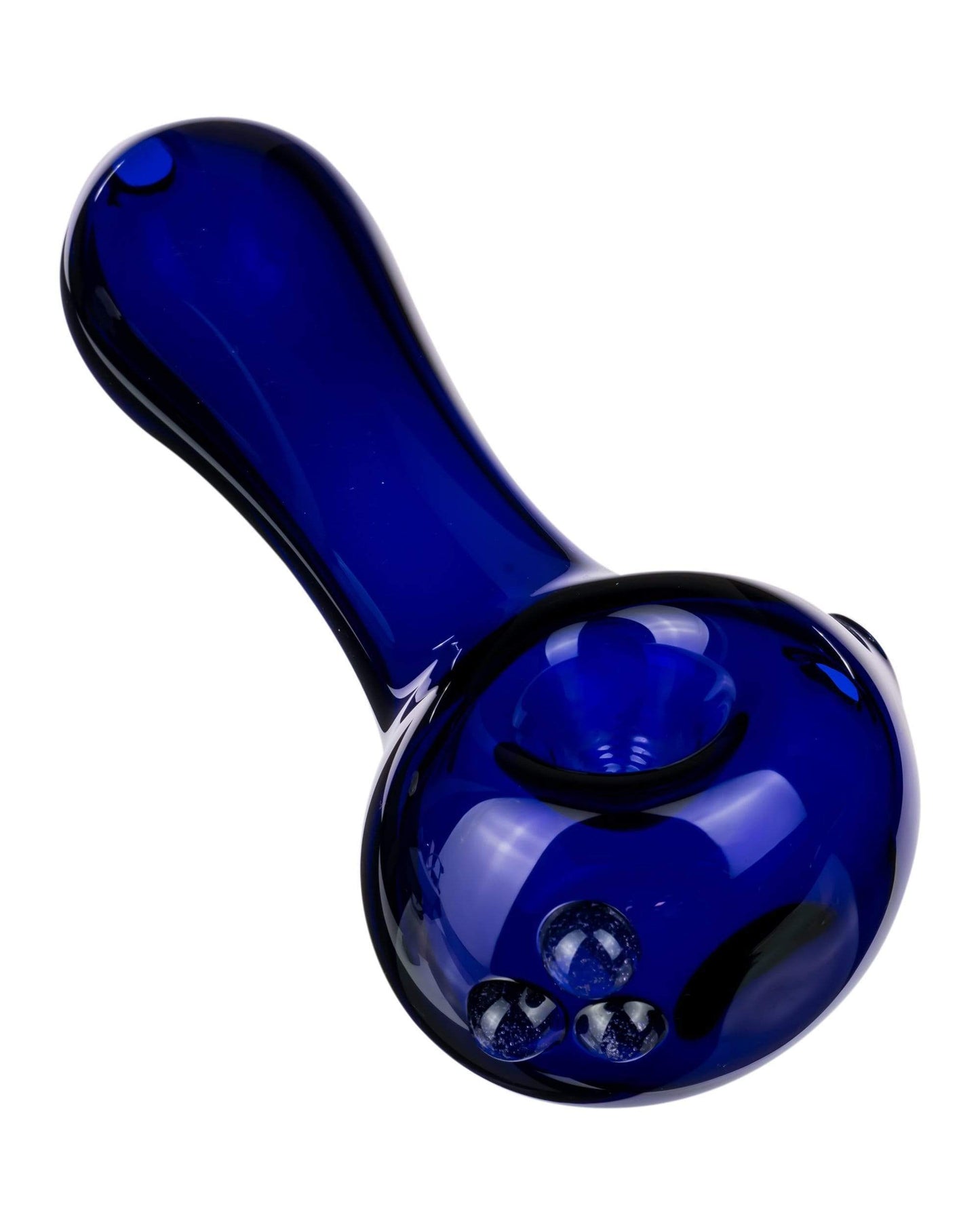 Blue Spoon Pipe w/ Marble Accents
