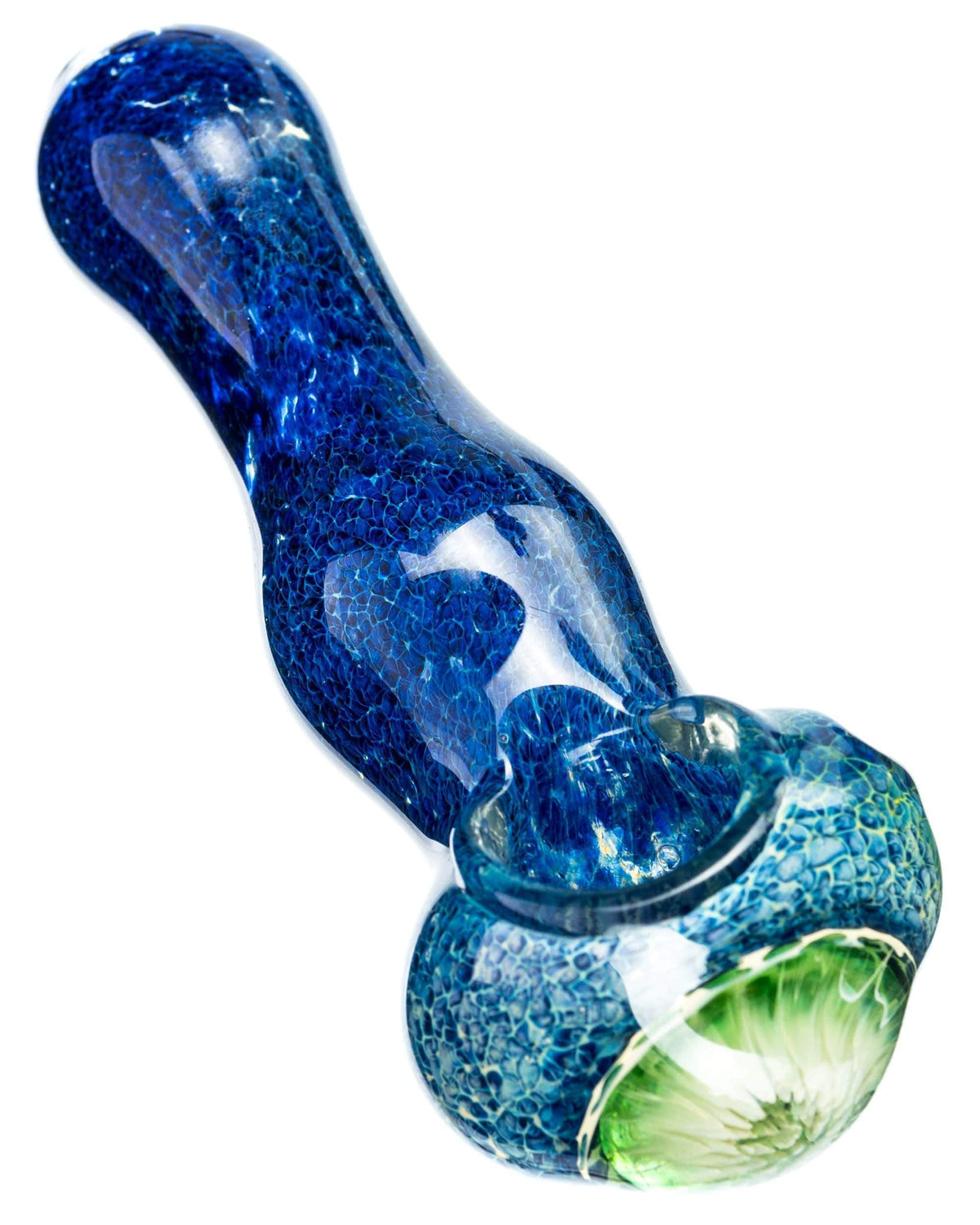 Blue Spoon Pipe with Mushroom Milli