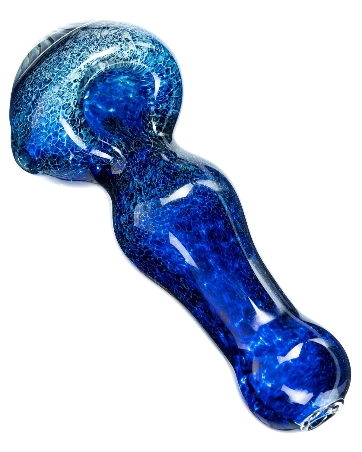 Blue Spoon Pipe with Mushroom Milli
