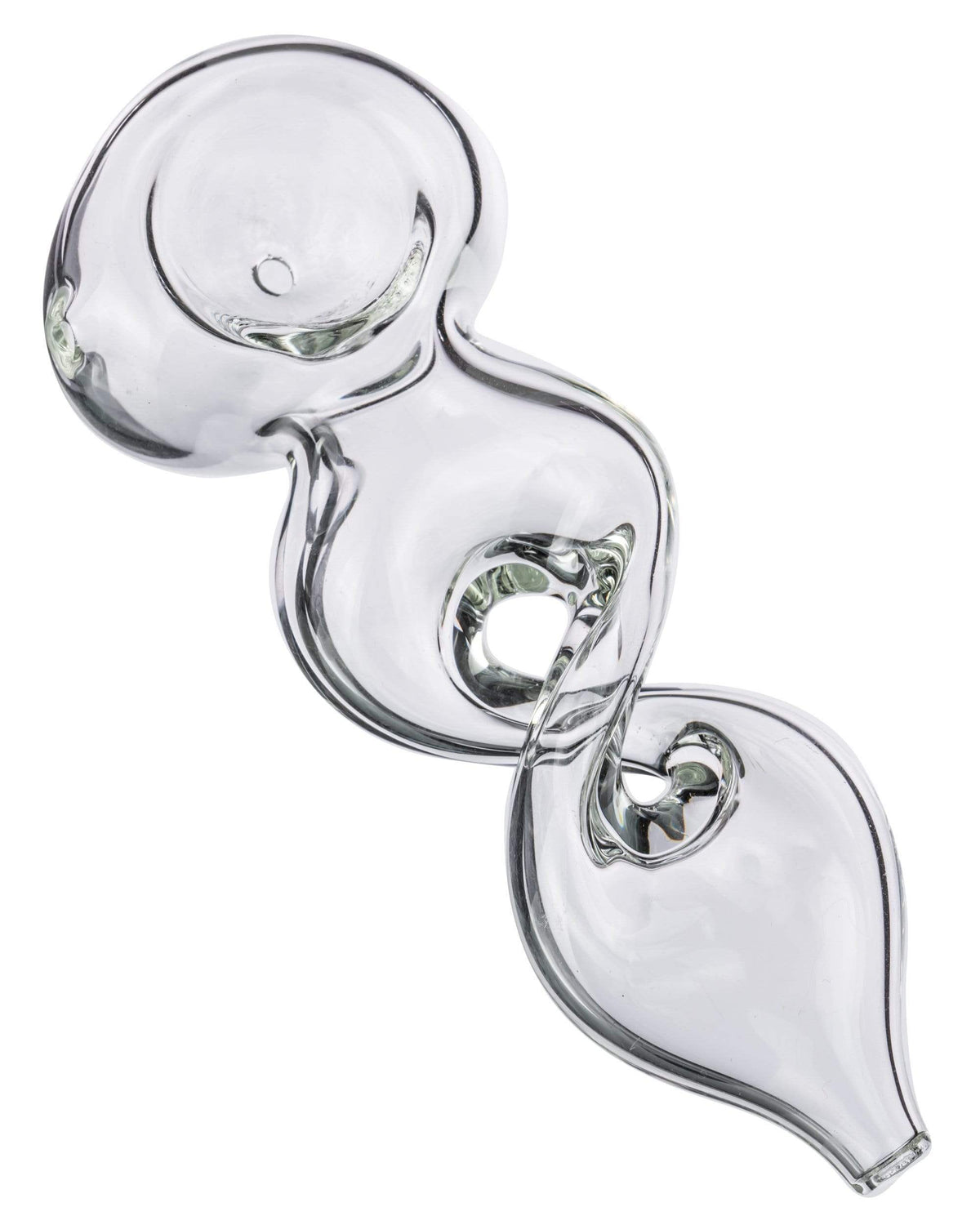 Clear Twisted Spoon Pipe - view 2