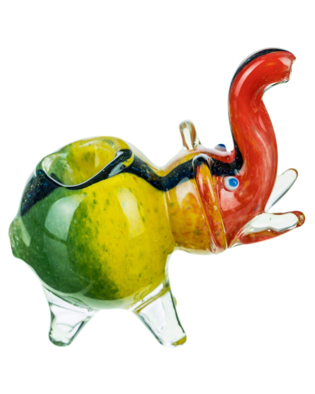 Dichro Striped Rasta Elephant Pipe