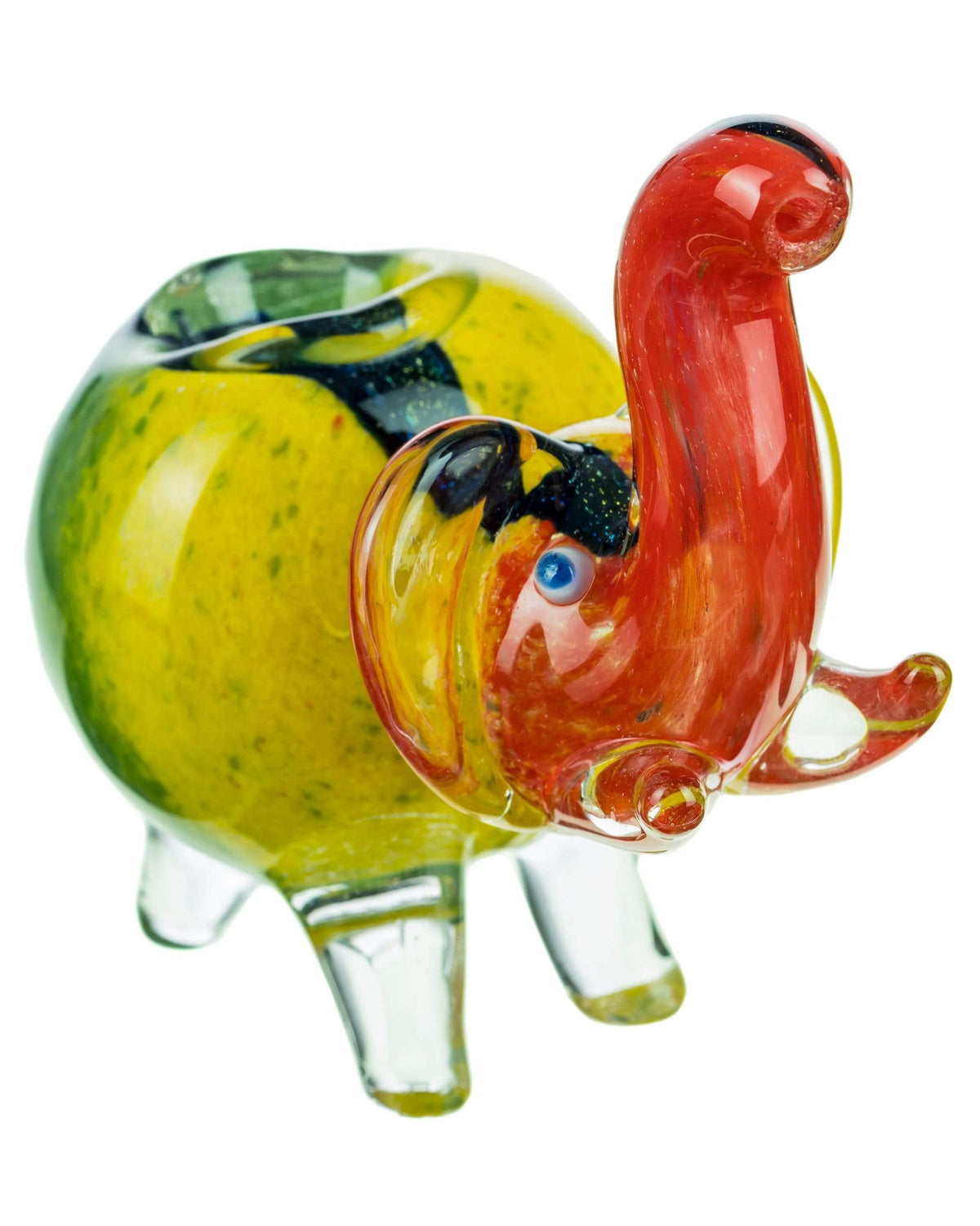 Dichro Striped Rasta Elephant Pipe