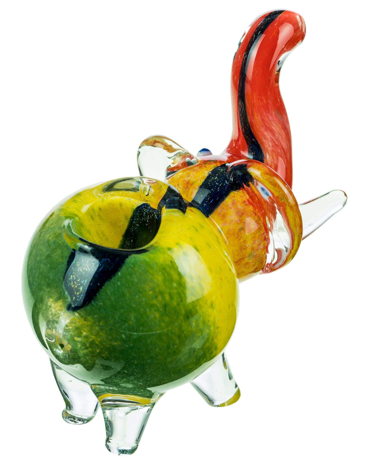 Dichro Striped Rasta Elephant Pipe