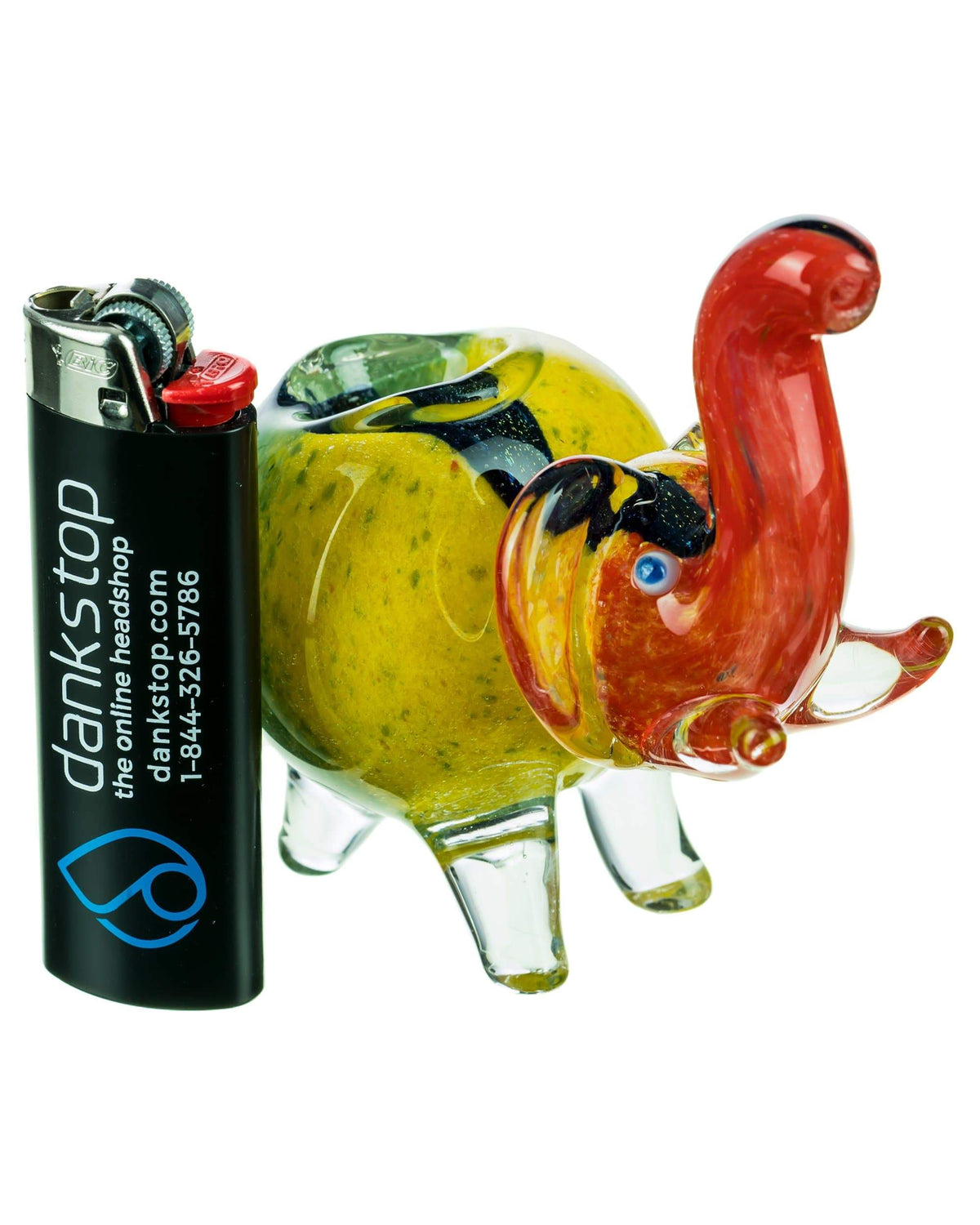 Dichro Striped Rasta Elephant Pipe