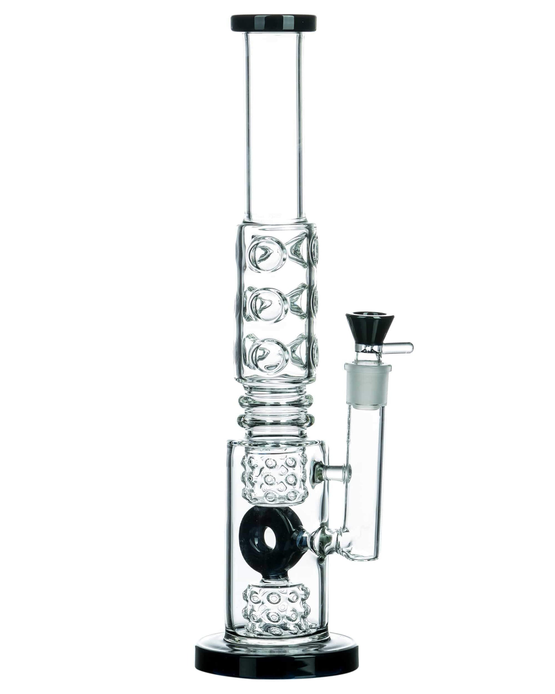 Fire Cut Inset to Donut Perc Big Bong - view 11