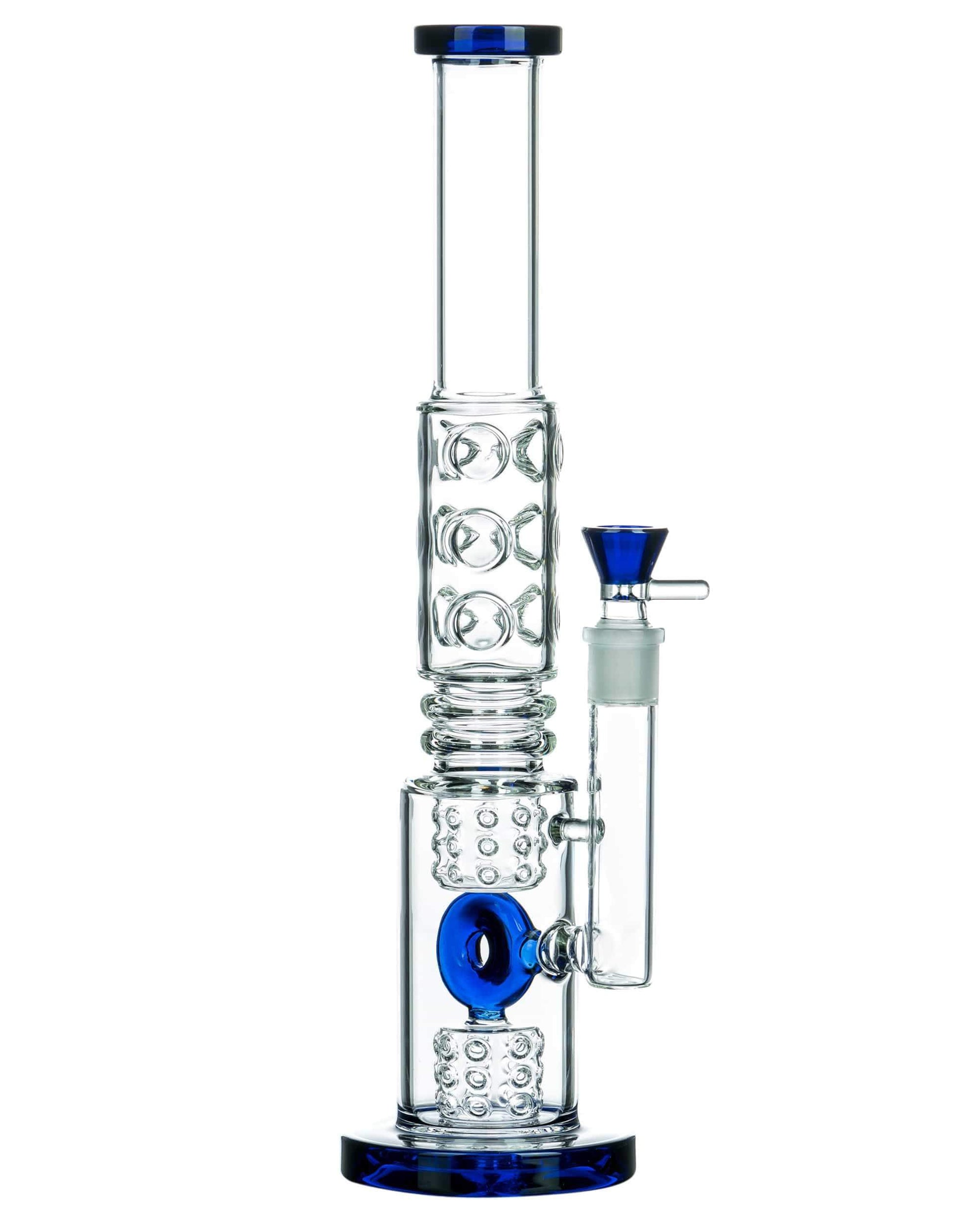Fire Cut Inset to Donut Perc Big Bong - view 3
