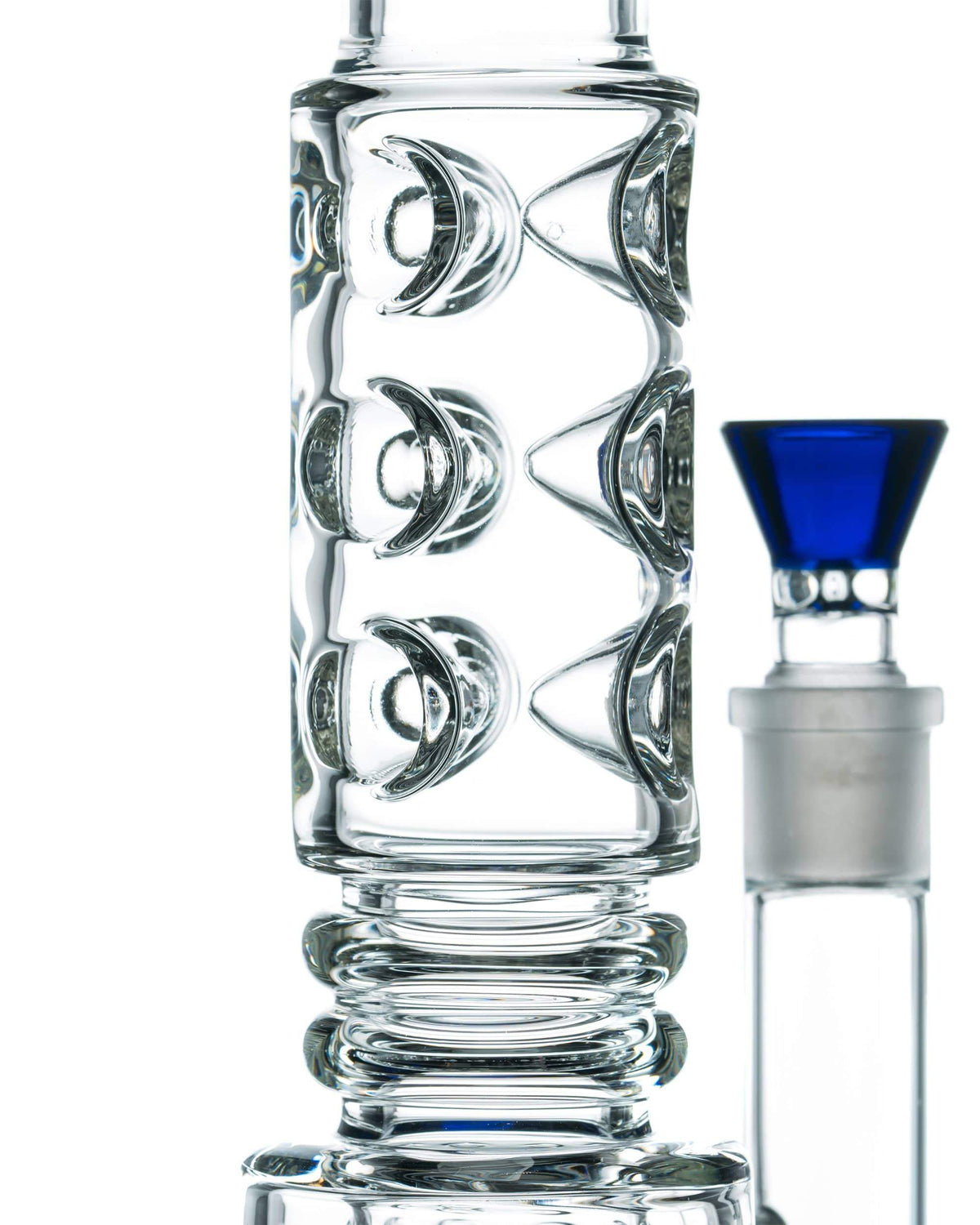 Fire Cut Inset to Donut Perc Big Bong - view 4