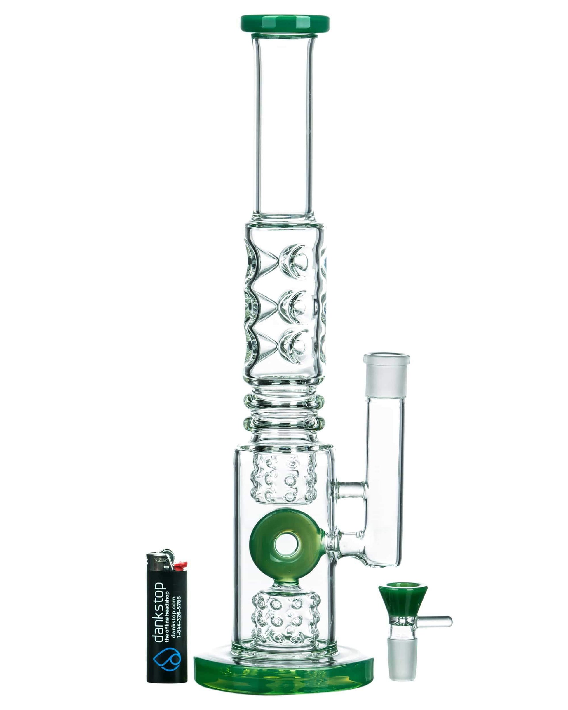 Fire Cut Inset to Donut Perc Big Bong - view 10
