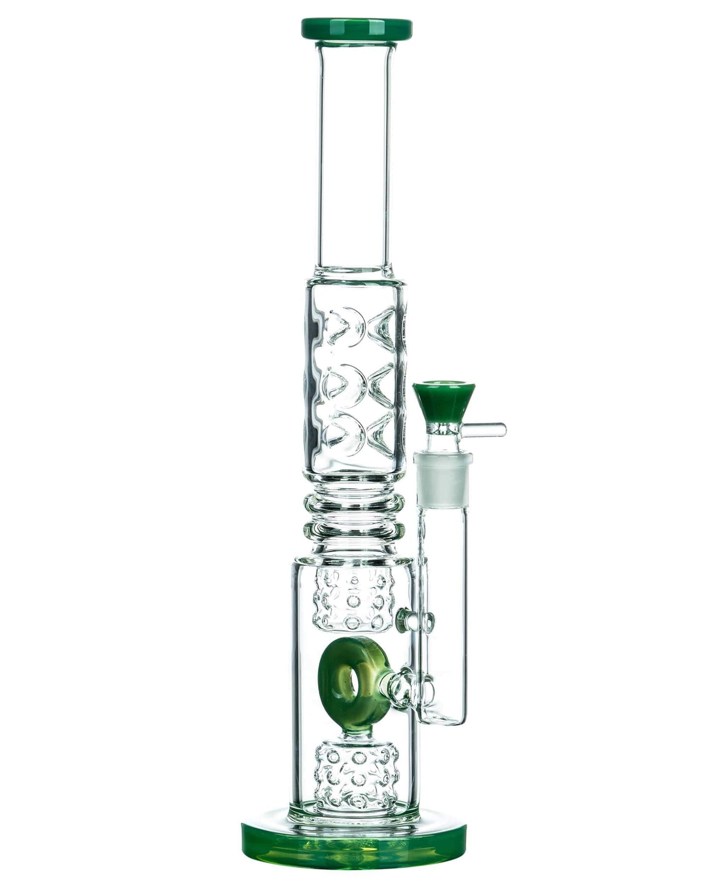 Fire Cut Inset to Donut Perc Big Bong - view 2