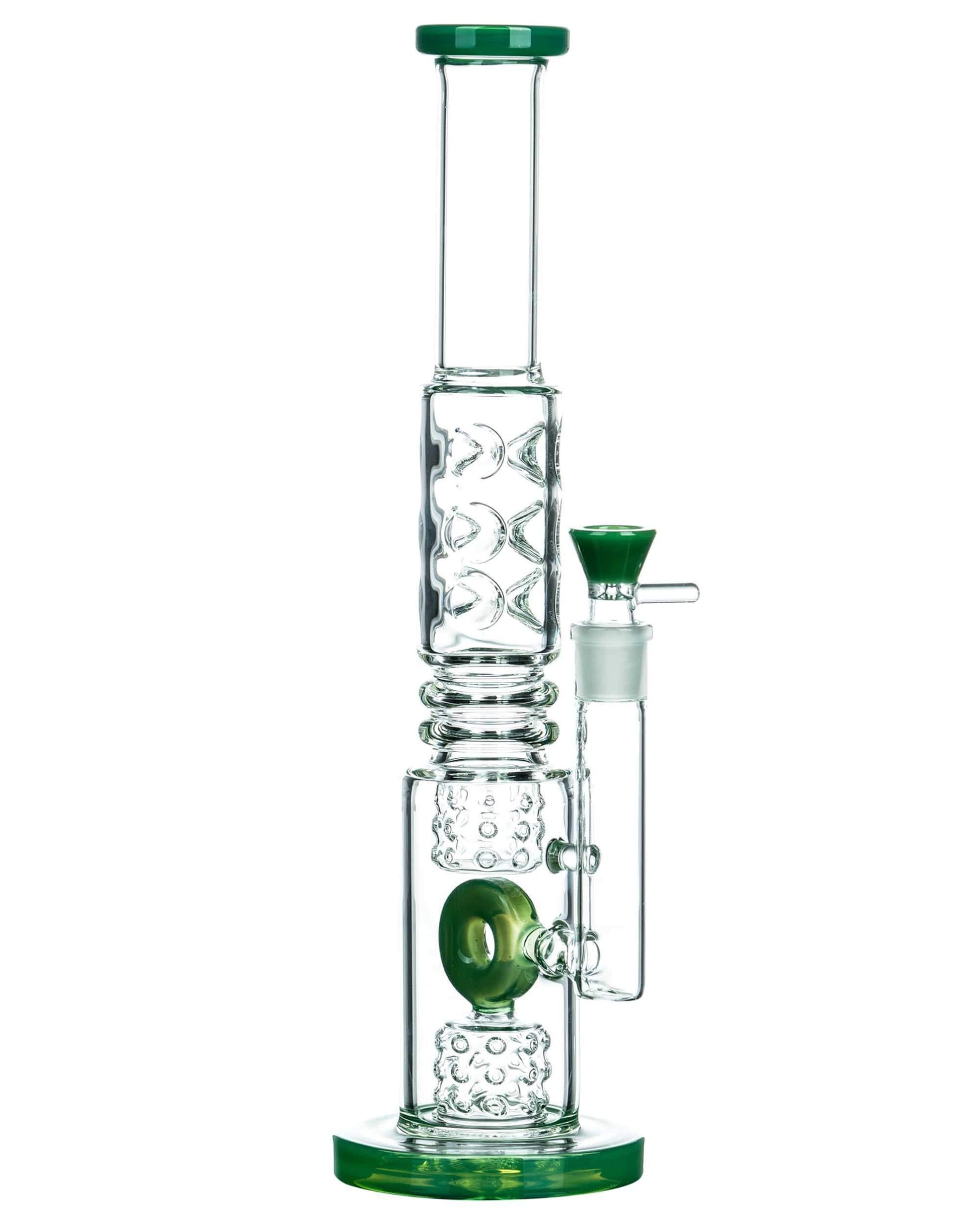 Fire Cut Inset to Donut Perc Big Bong - view 2