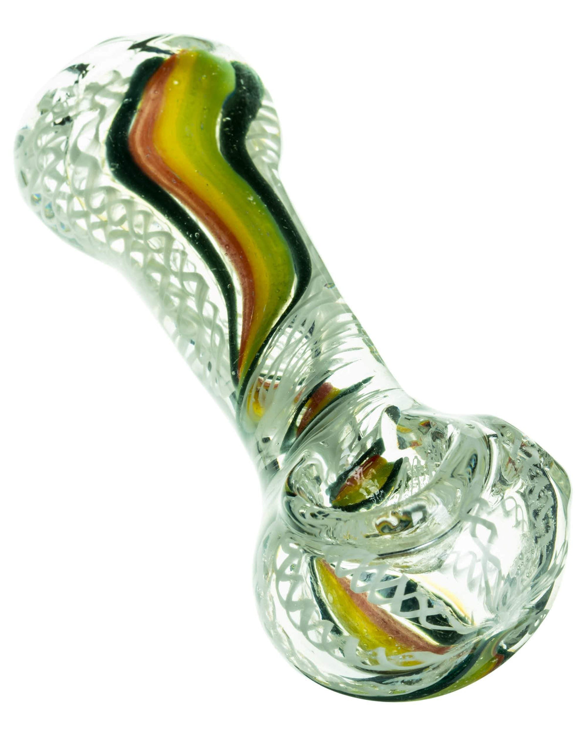 Flat Mouth Rasta Swirl Spoon Pipe - East Loud