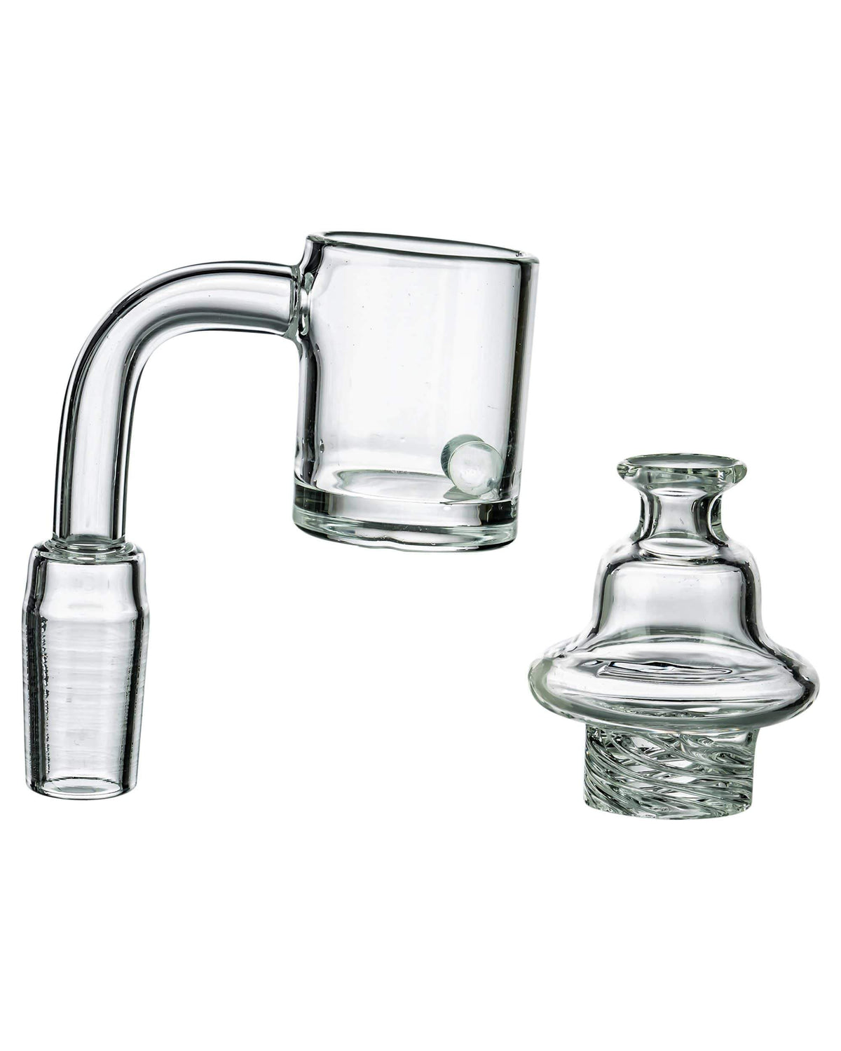 Flat Terp Pearl Quartz Banger w/ Vortex Cap - view 5