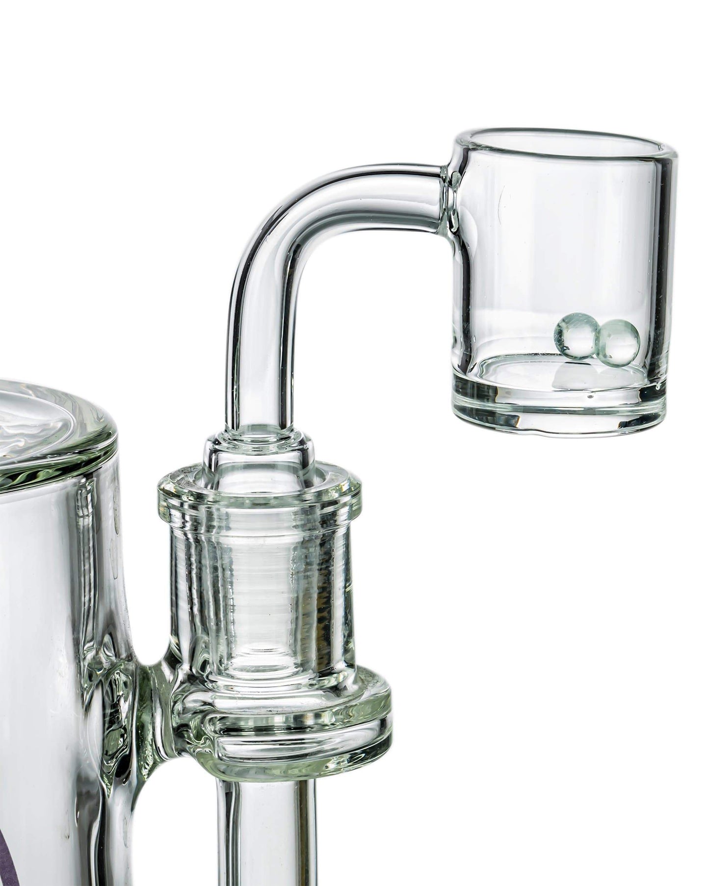 Flat Terp Pearl Quartz Banger w/ Vortex Cap - view 4