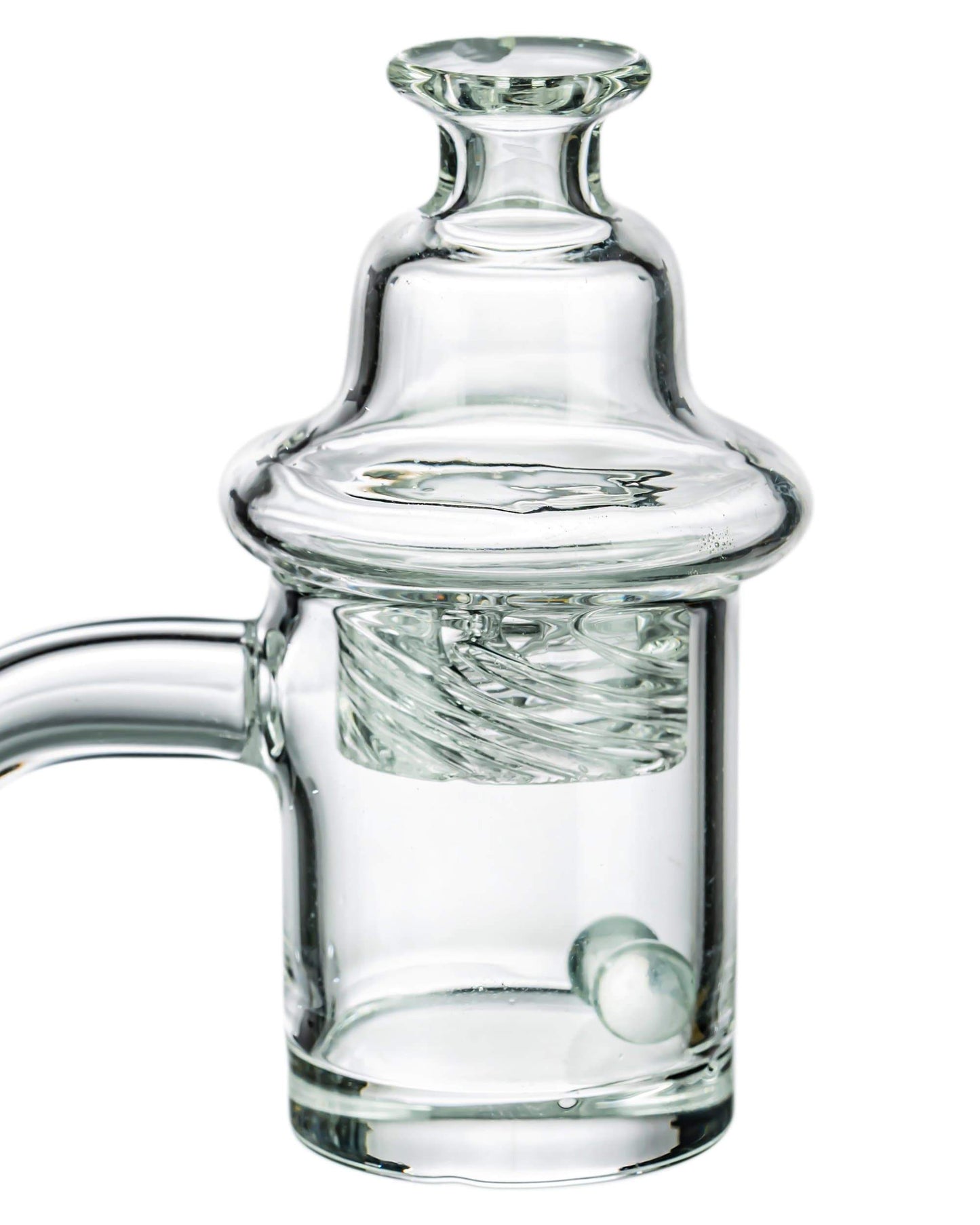 Flat Terp Pearl Quartz Banger w/ Vortex Cap - view 3