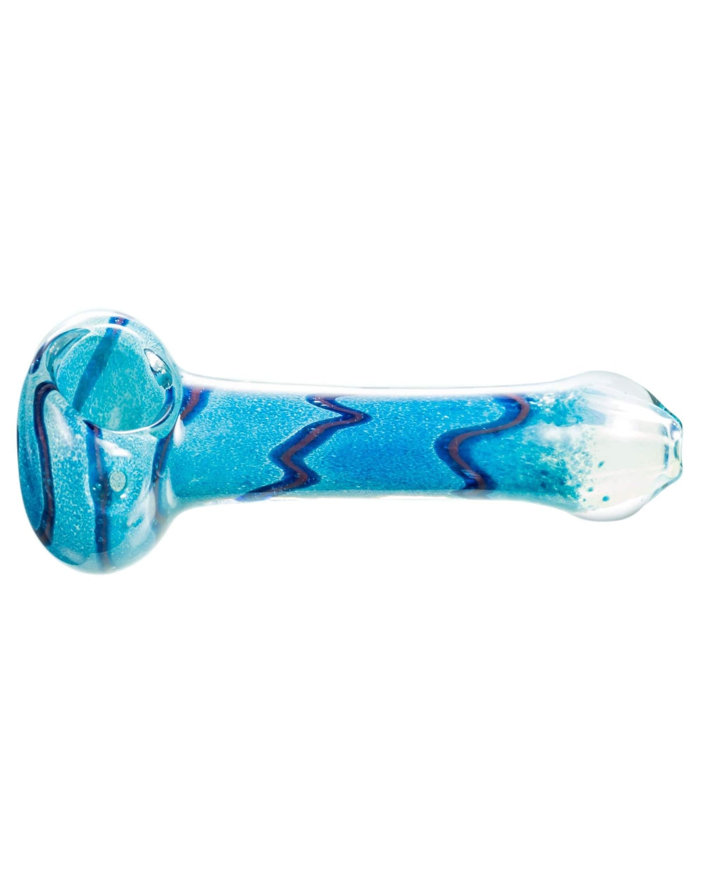Fritted Spoon Pipe with Swirl Accents