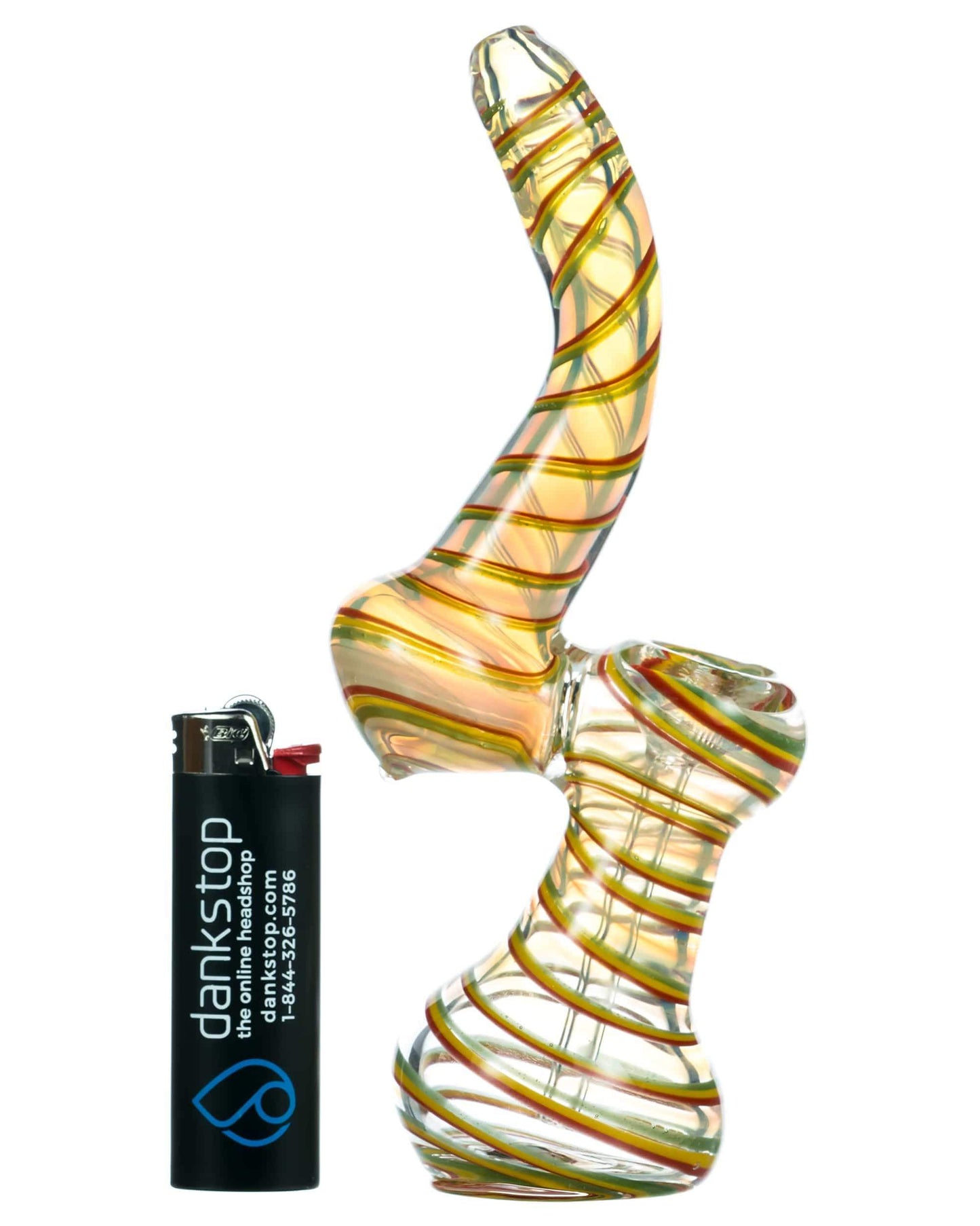 Fumed Bubbler with Rasta Swirl