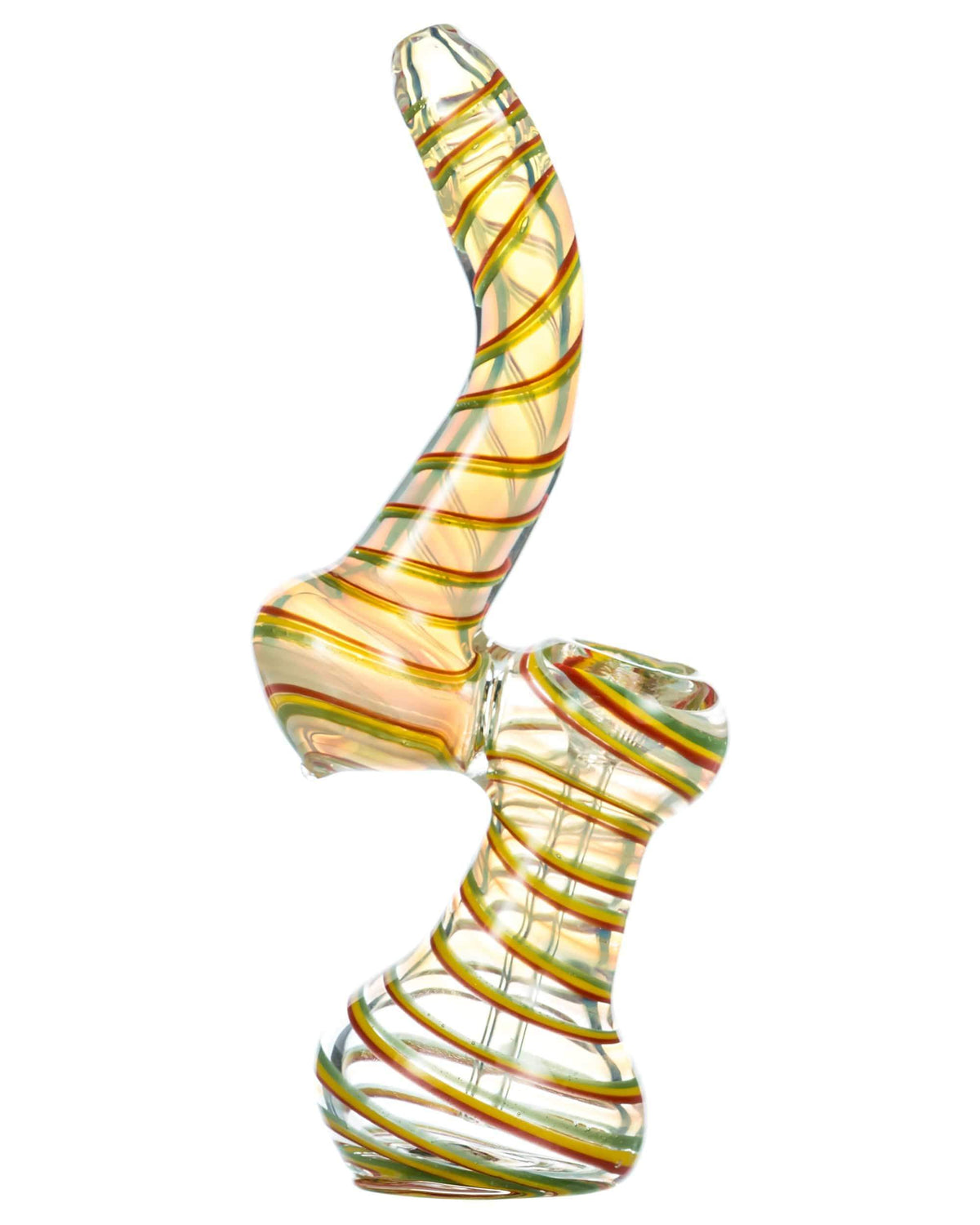 Fumed Bubbler with Rasta Swirl