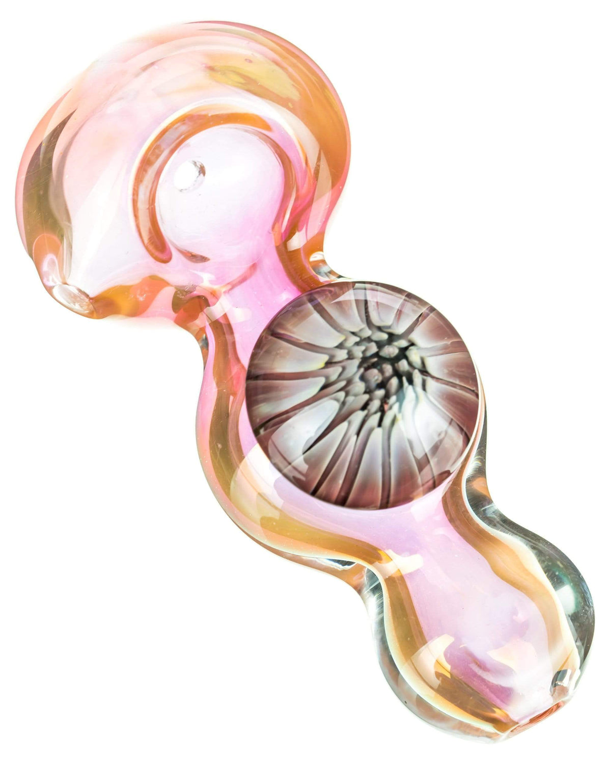 Fumed Mini Spoon Pipe with Mushroom Milli