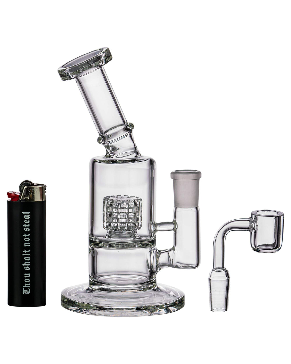 Mini Dab Rig with Barrel Perc