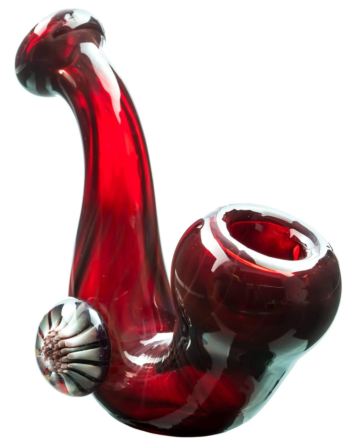 Mushroom Milli Thick Glass Sherlock Pipe - view 7