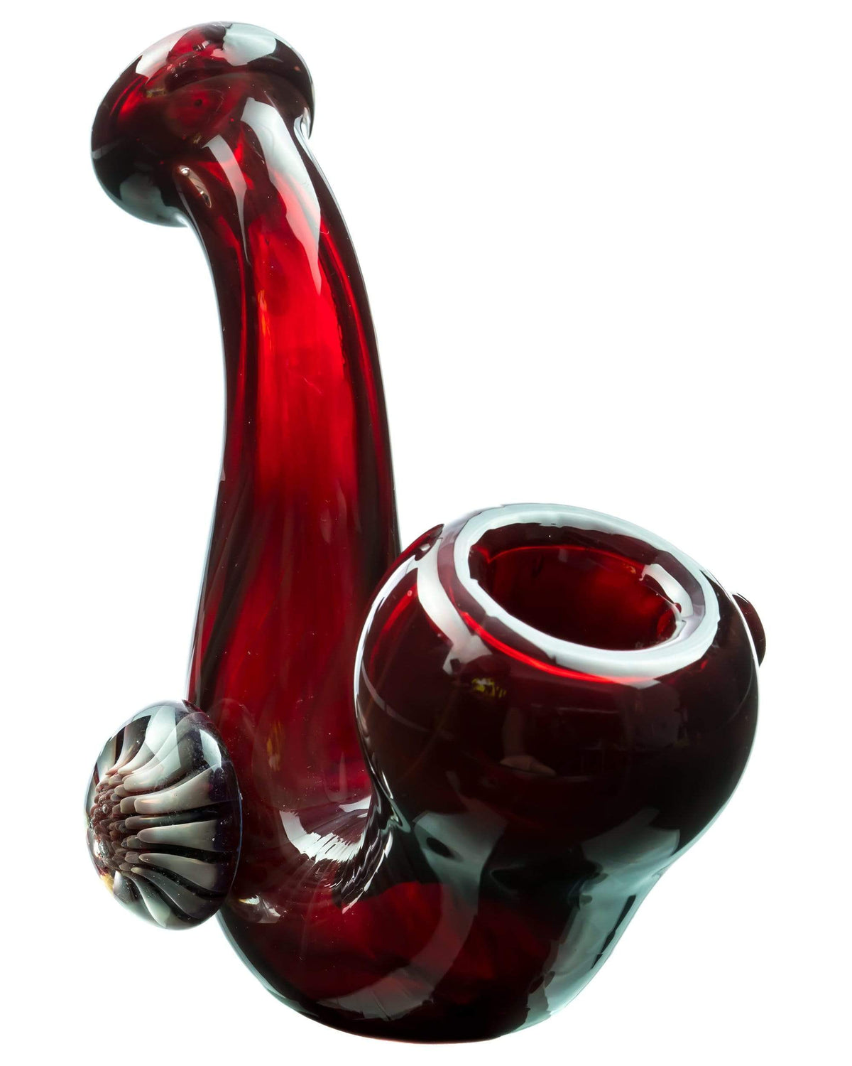 Mushroom Milli Thick Glass Sherlock Pipe - view 2