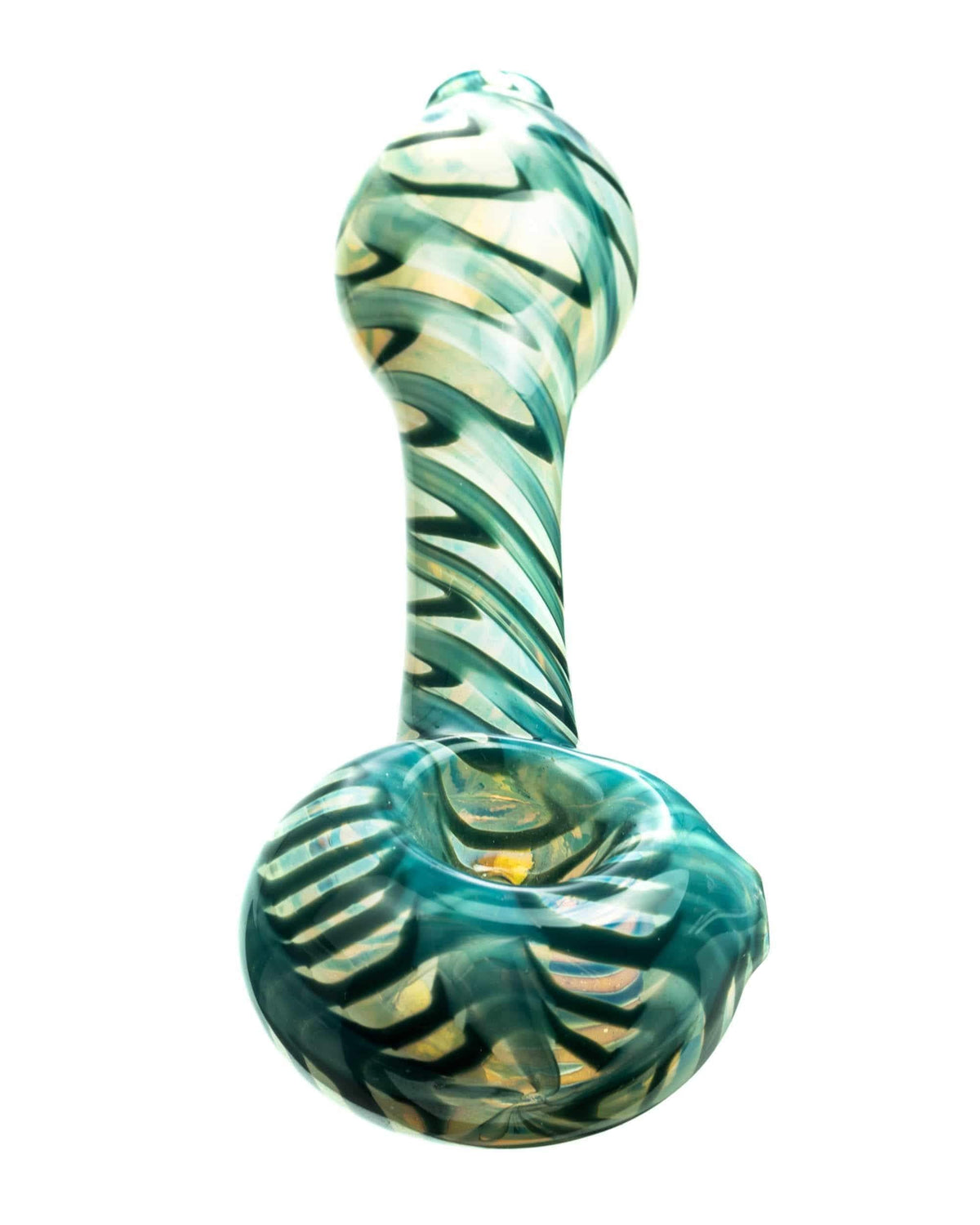 Raked Silver Fumed Mini Spoon Pipe