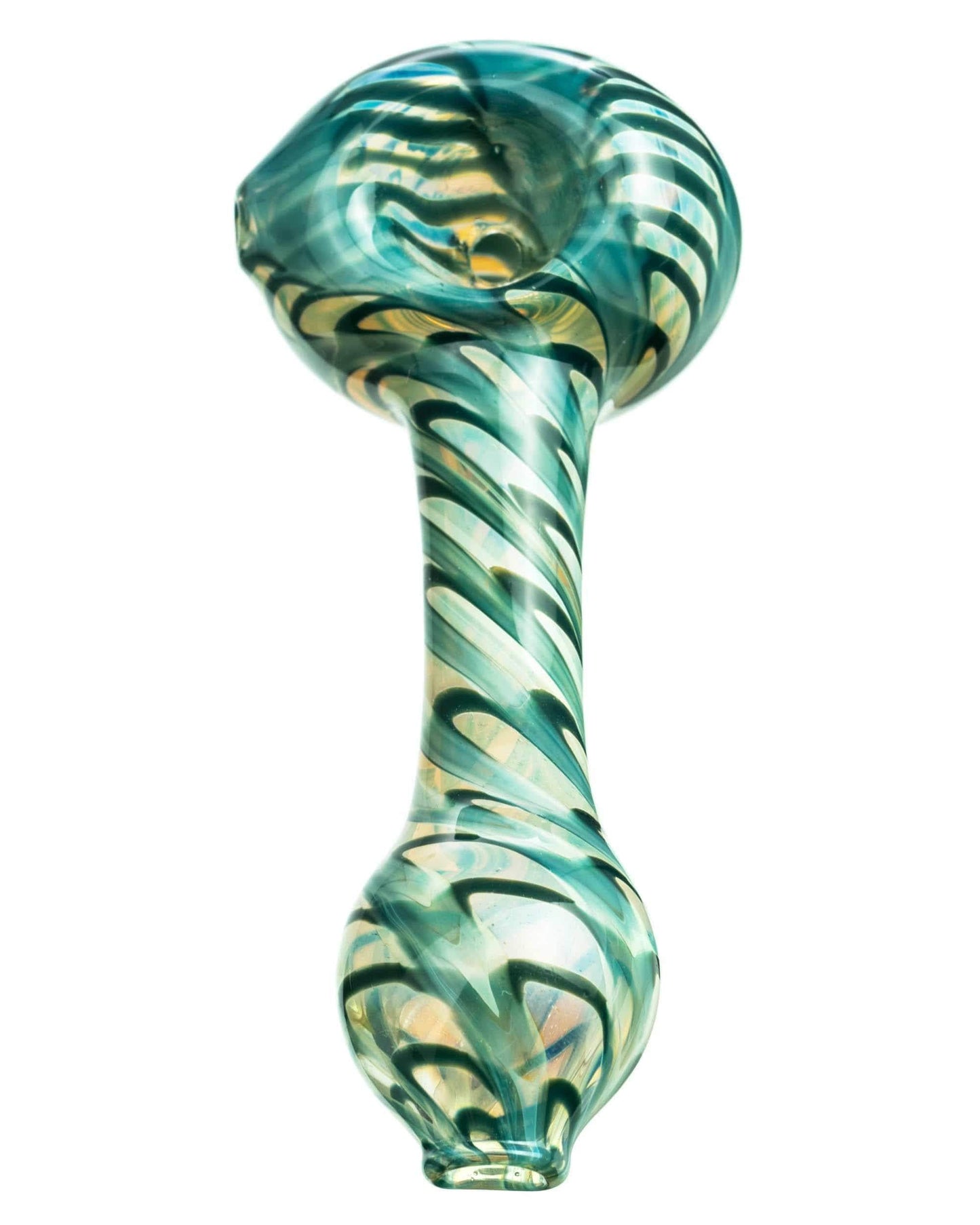 Raked Silver Fumed Mini Spoon Pipe