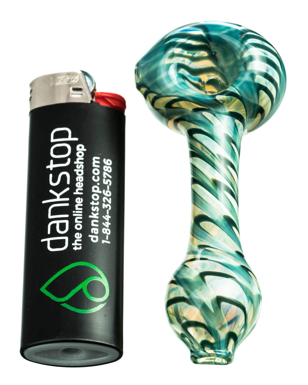 Raked Silver Fumed Mini Spoon Pipe