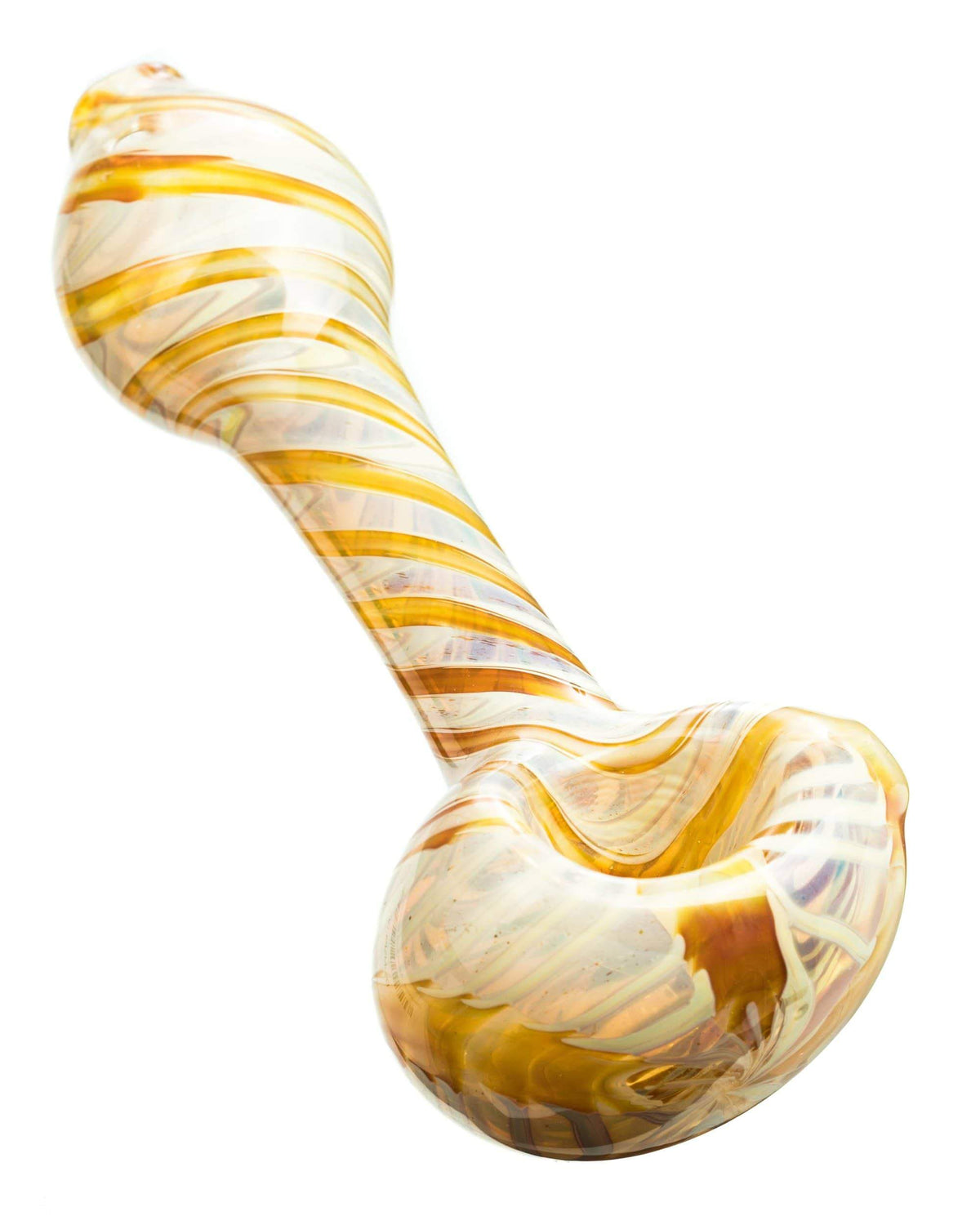 Raked Silver Fumed Mini Spoon Pipe