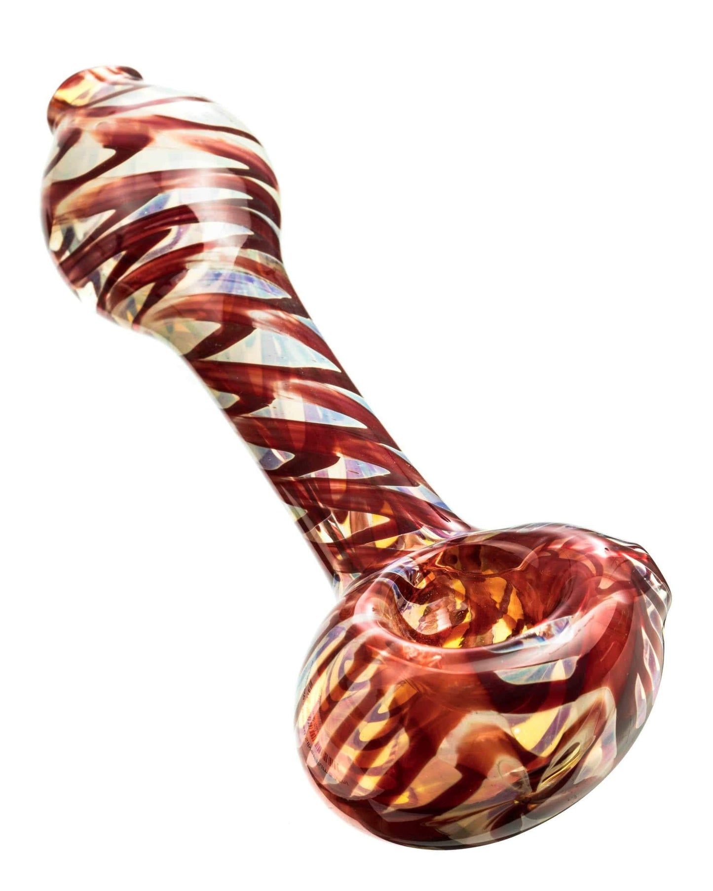 Raked Silver Fumed Mini Spoon Pipe