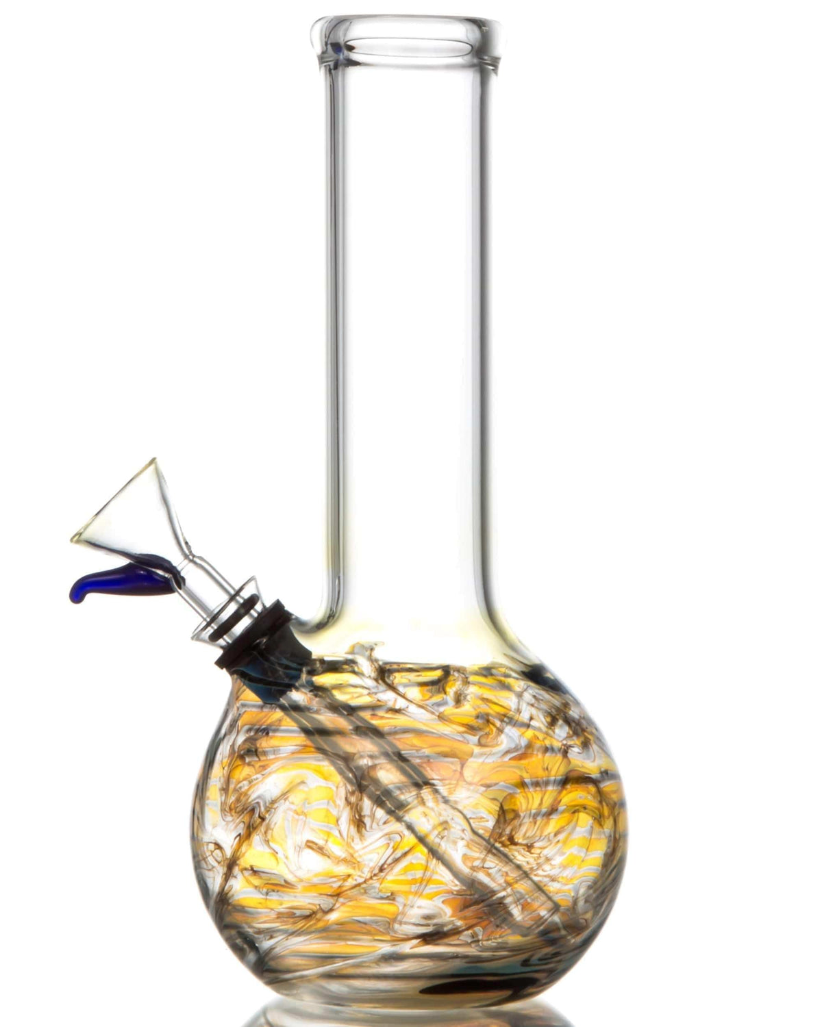 Raked Tiger Stripe Accented Beaker Bong - view 4