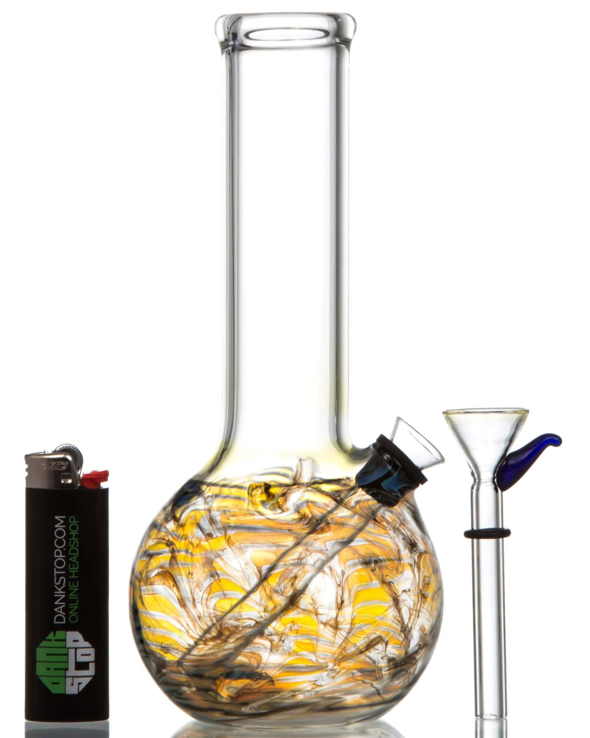 Raked Tiger Stripe Accented Beaker Bong - view 5