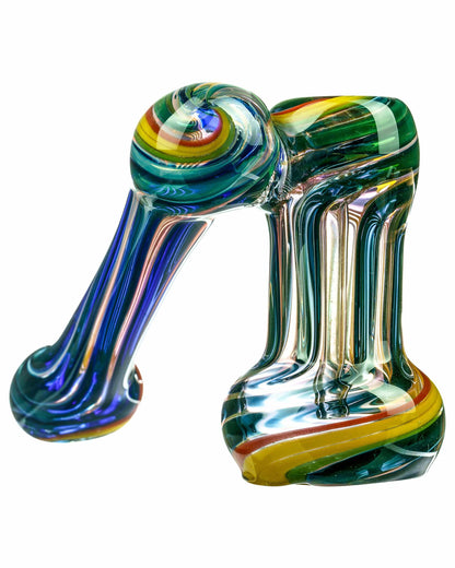 Rasta Swirl Fumed Sidecar Bubbler