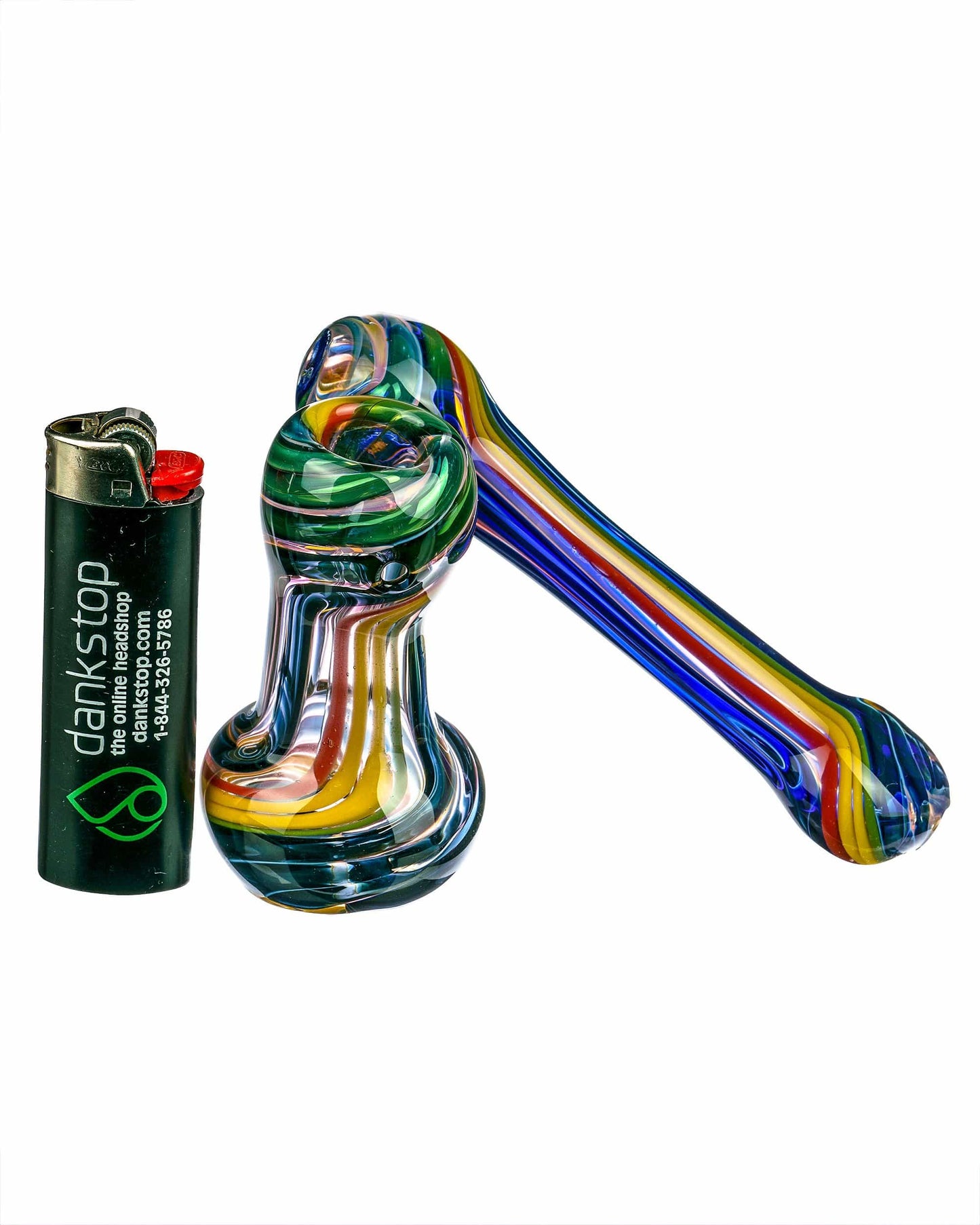 Rasta Swirl Fumed Sidecar Bubbler