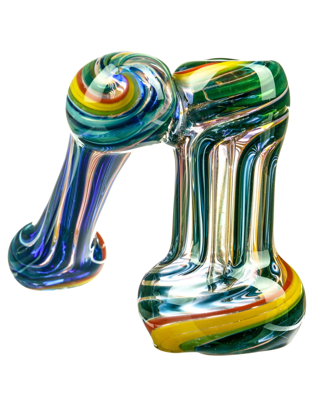 Rasta Swirl Fumed Sidecar Bubbler