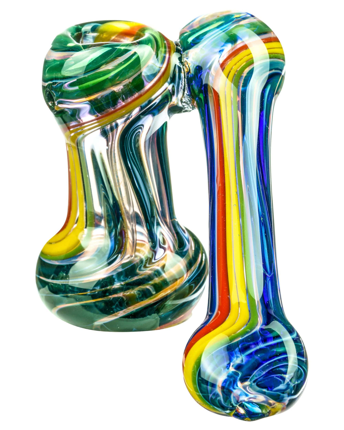 Rasta Swirl Fumed Sidecar Bubbler