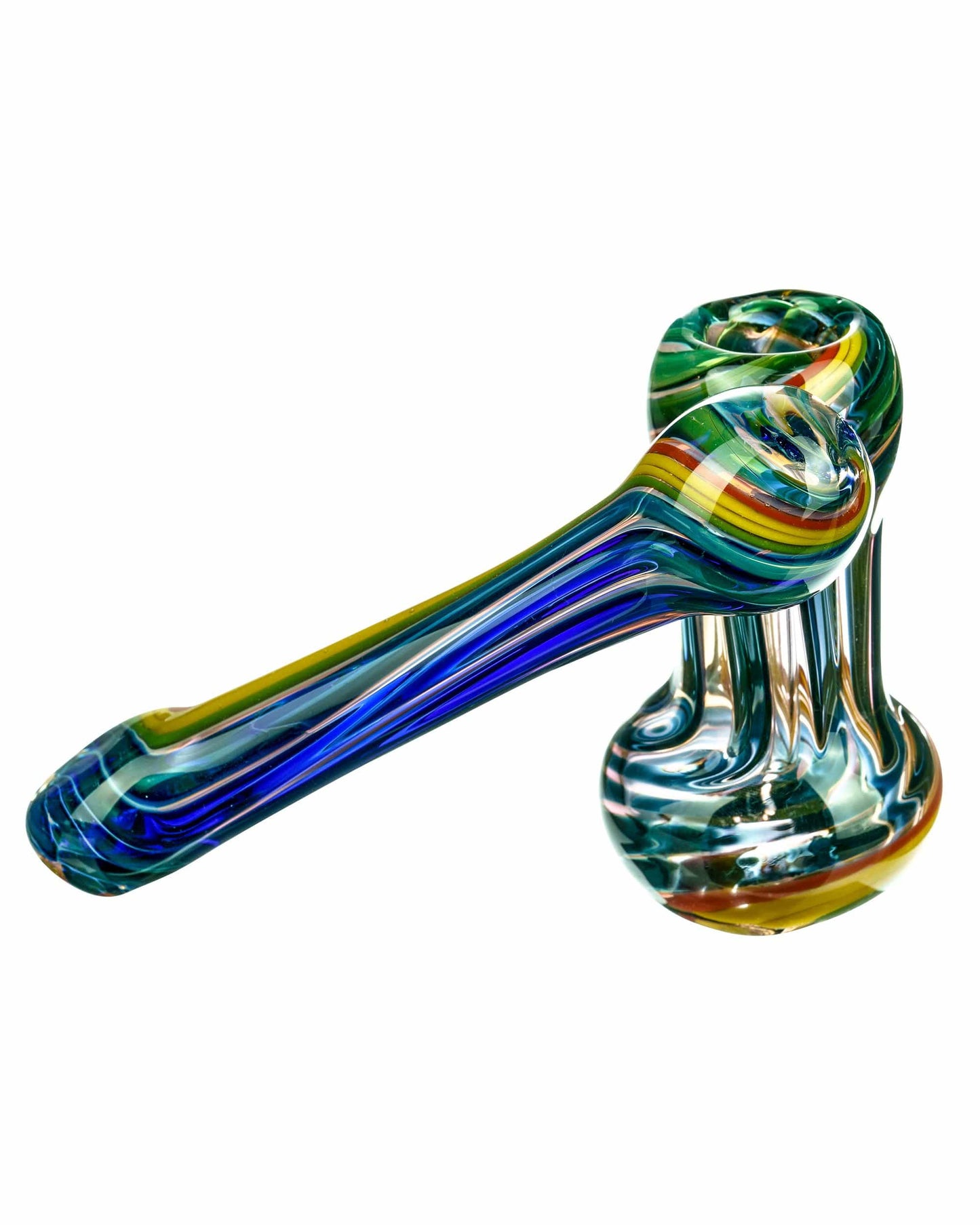Rasta Swirl Fumed Sidecar Bubbler