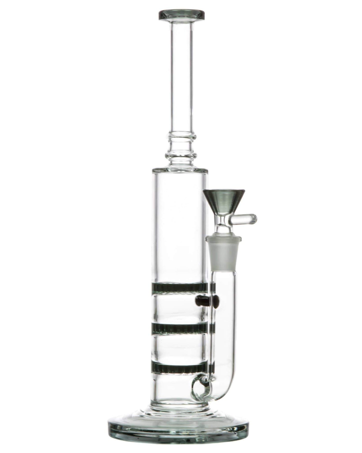 Skinny Triple Honeycomb Perc Water Pipe - East Loud