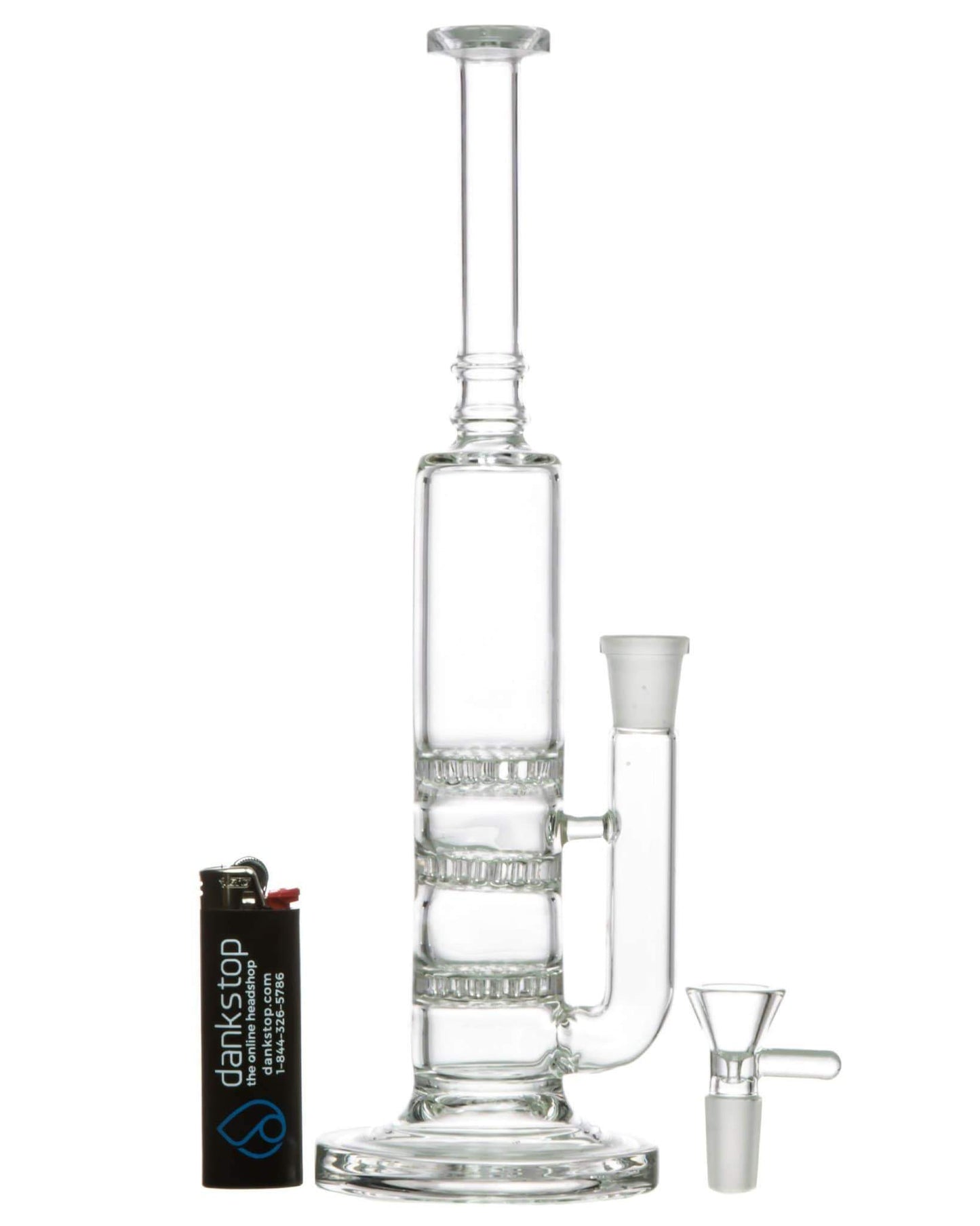 Skinny Triple Honeycomb Perc Water Pipe - view 6