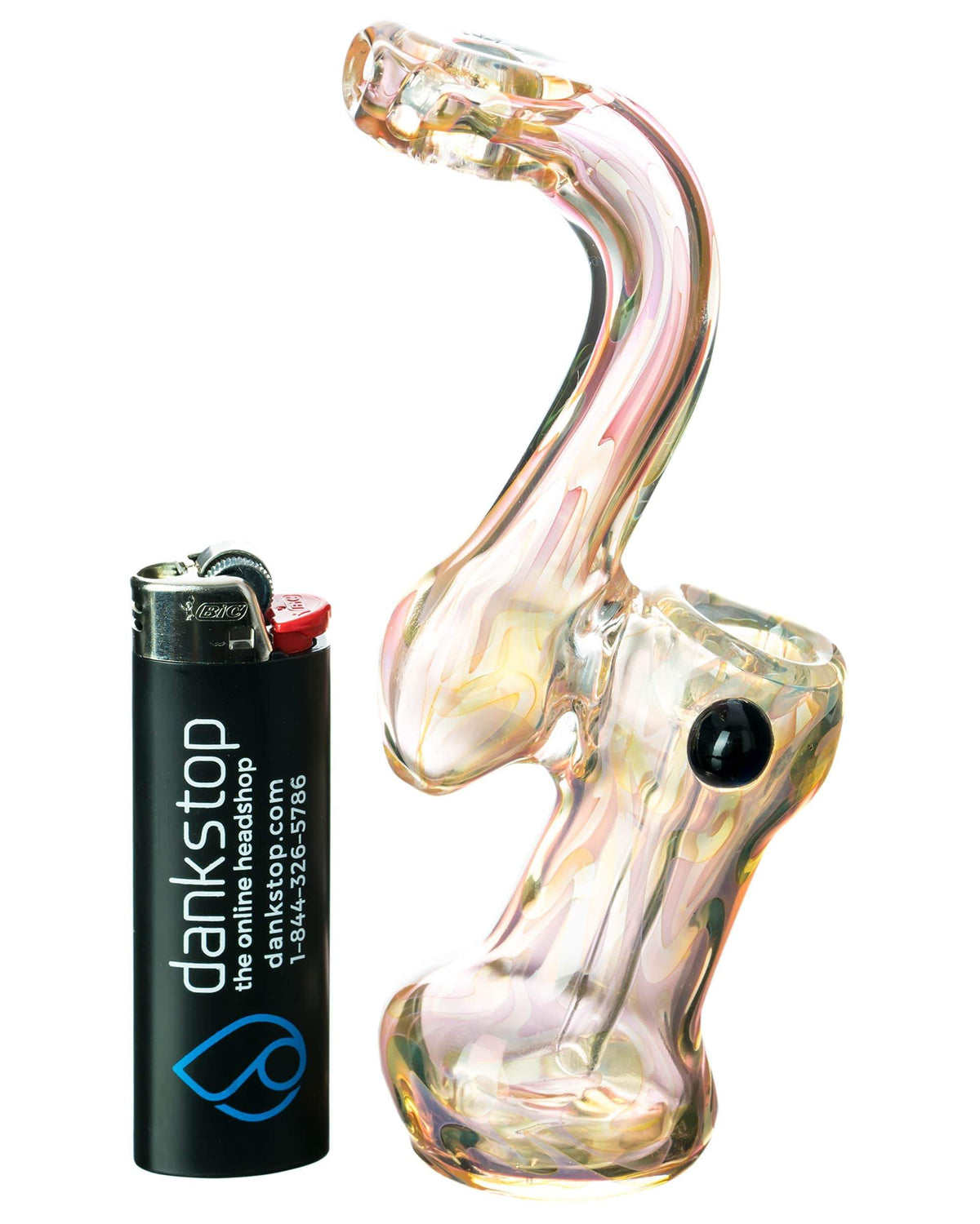 Swirl Fumed Bubbler with Doughnut Mouthpiece - view 7
