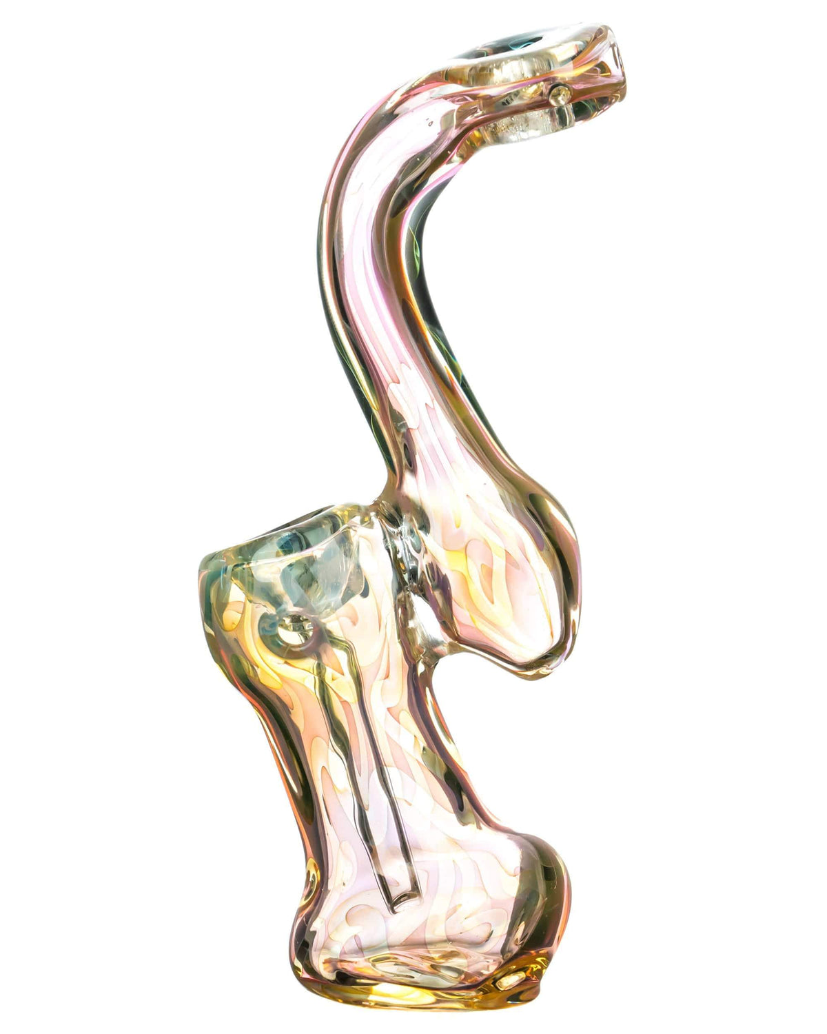 Swirl Fumed Bubbler with Doughnut Mouthpiece - view 3