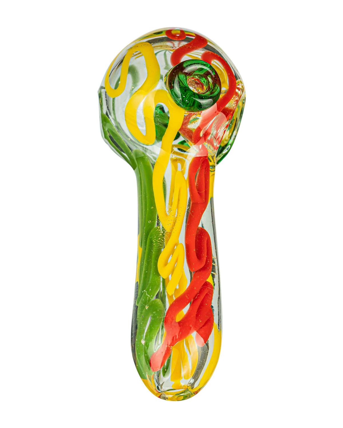 Thick Latty Rasta Spoon w/ Marble Accents - view 4