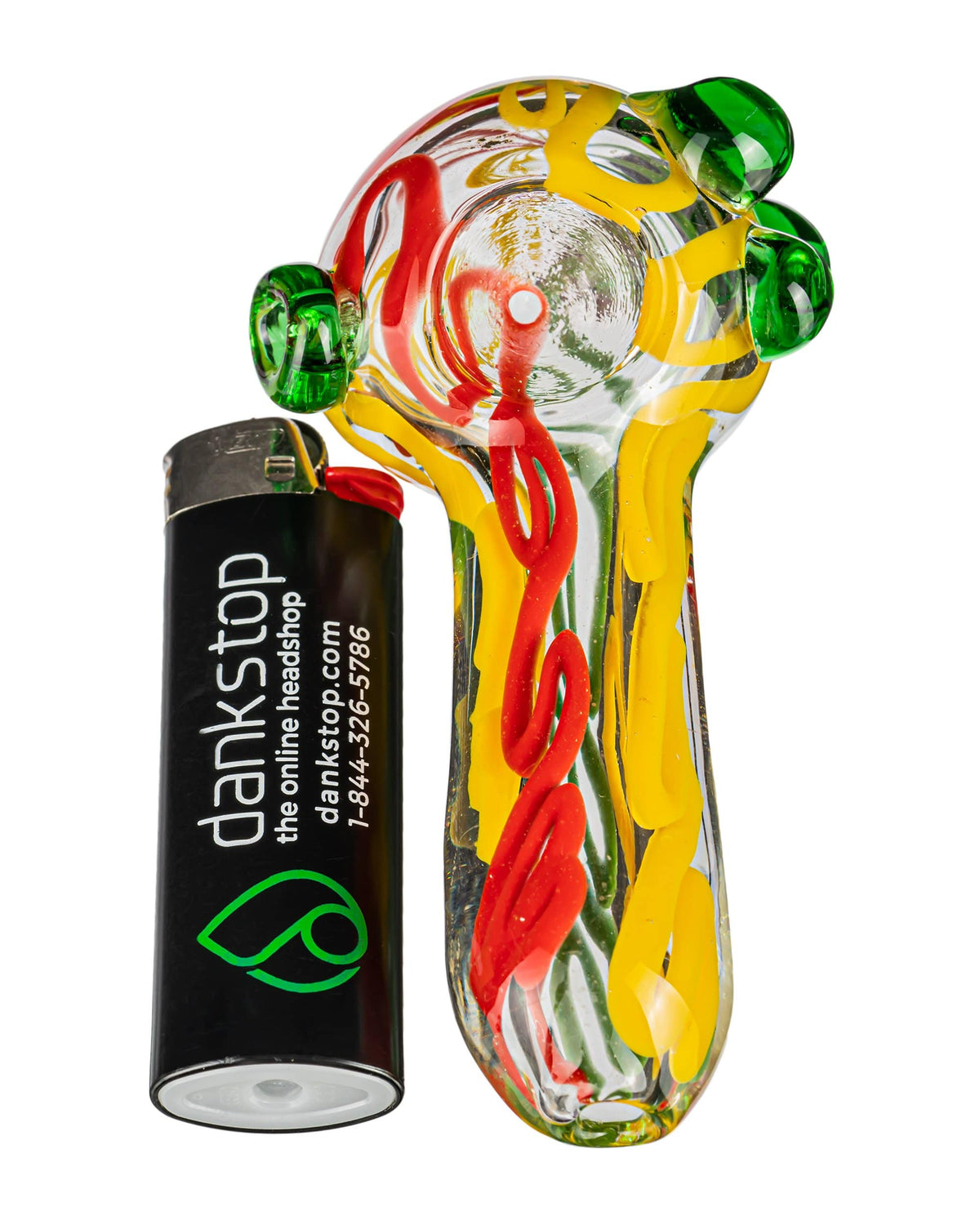 Thick Latty Rasta Spoon w/ Marble Accents - view 5