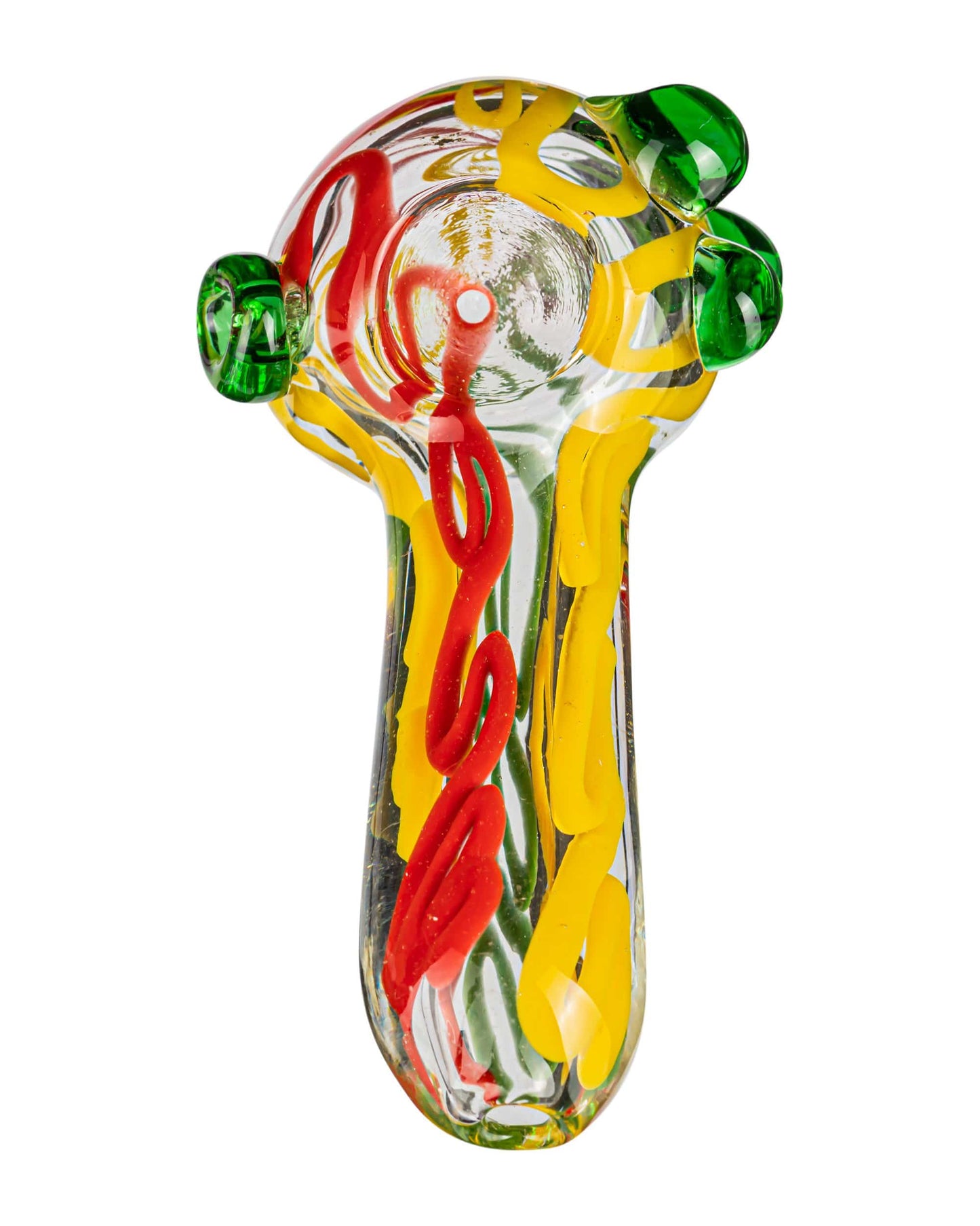 Thick Latty Rasta Spoon w/ Marble Accents - view 3