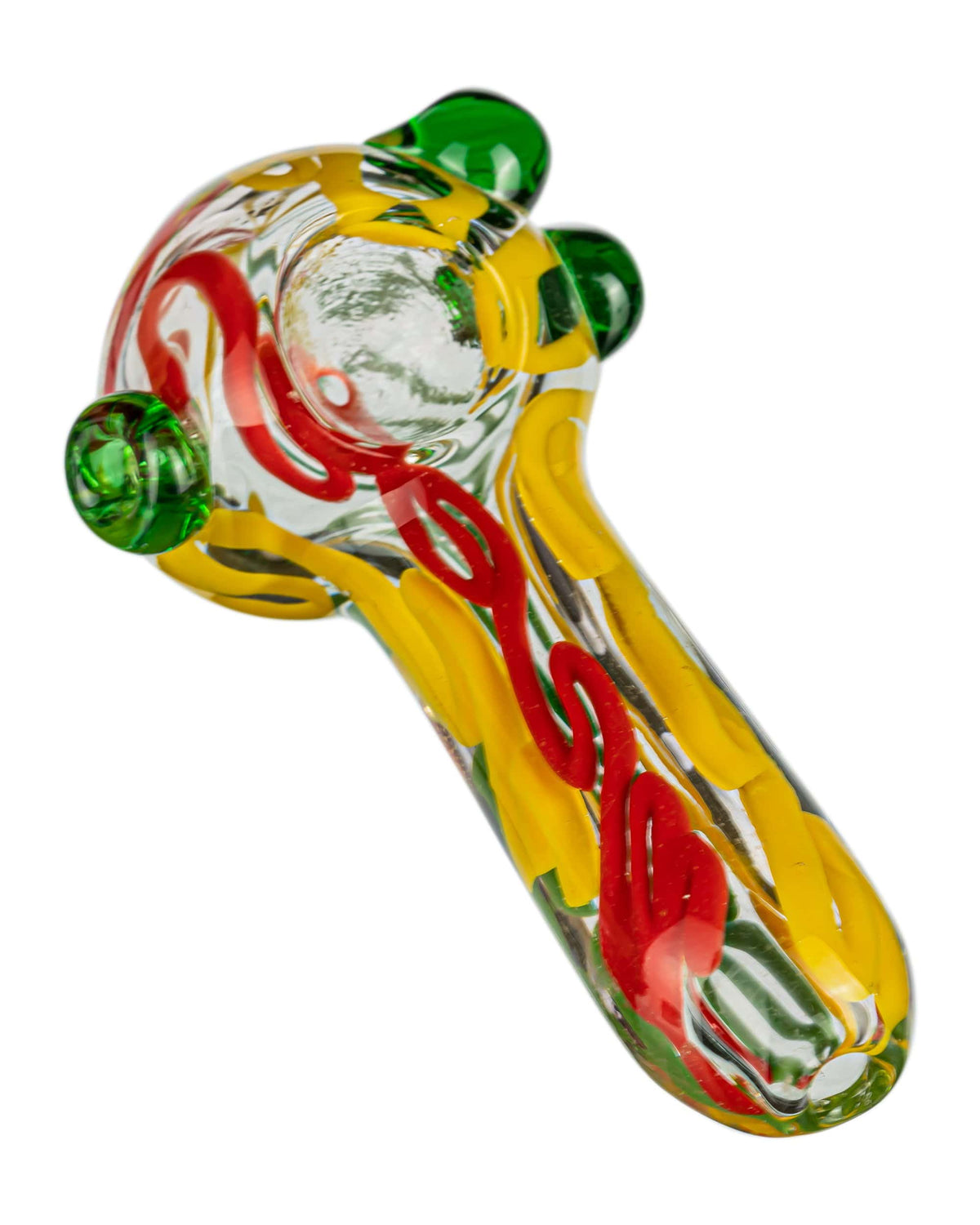 Thick Latty Rasta Spoon w/ Marble Accents - view 2