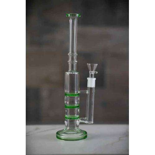 Triple Honeycomb Perc Skinny Water Pipe - East Loud