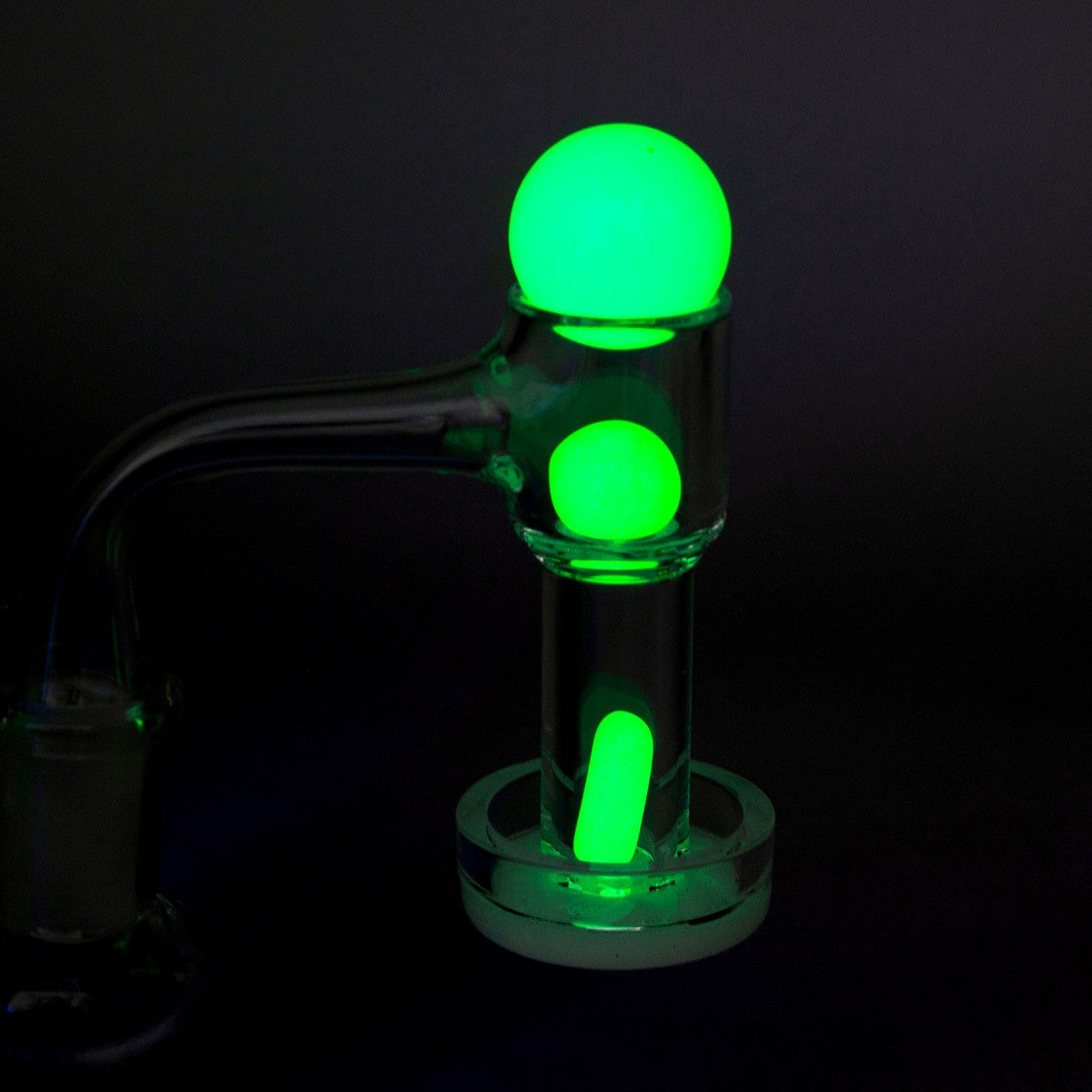 Full Weld Diamond Bottom  Quartz Slurper Banger Set with Glow In The Dark Terp Sluper Set - view 3