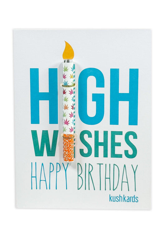 🎉 High Wishes Birthday Cannabis Greeting Card - East Loud