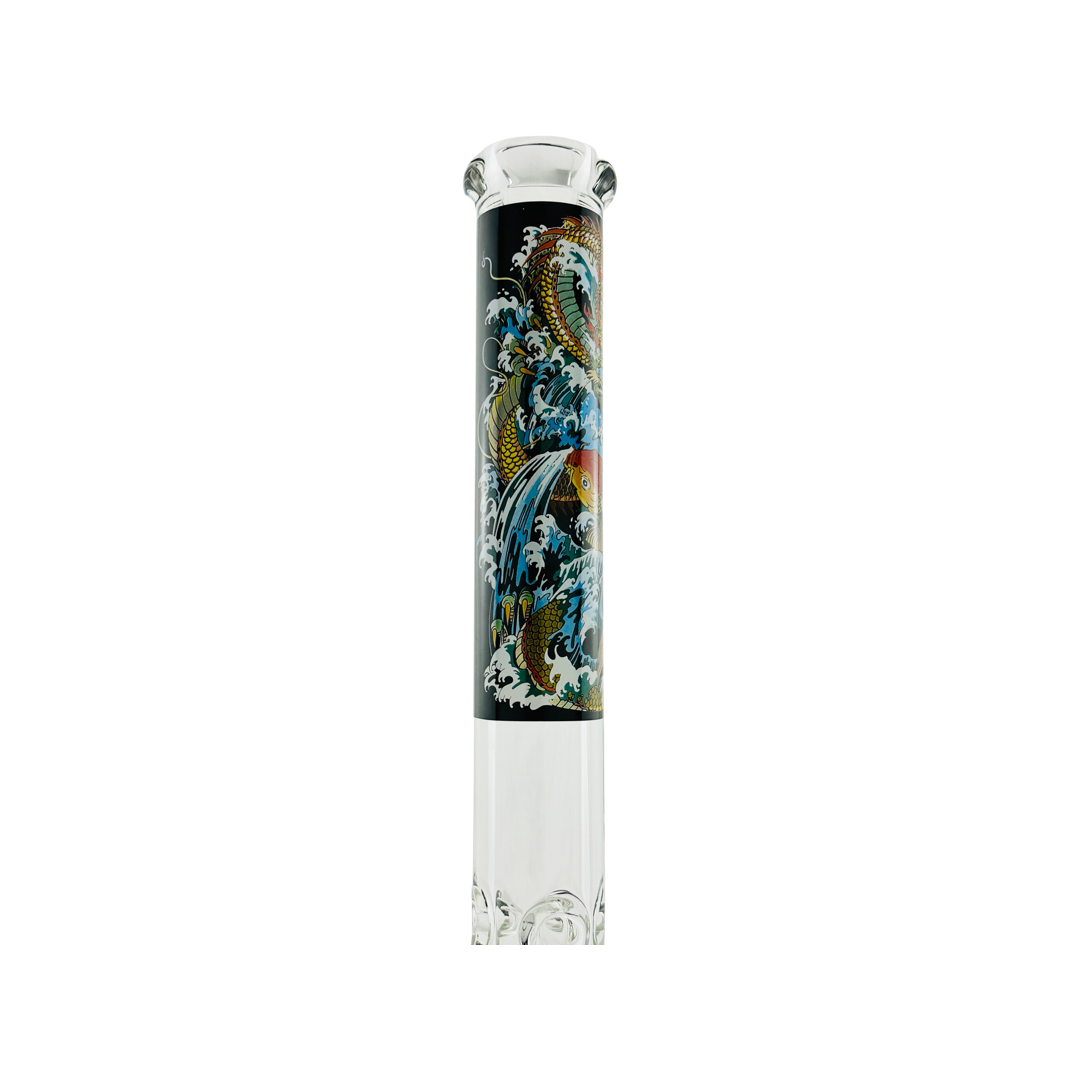 18" X 9mm The Legend of The Dragon Koi and the Hidden MAV Beaker Bong - view 3