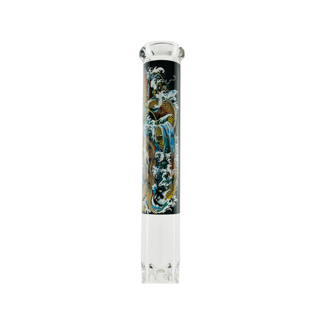 18" X 9mm The Legend of The Dragon Koi and the Hidden MAV Beaker Bong - view 4